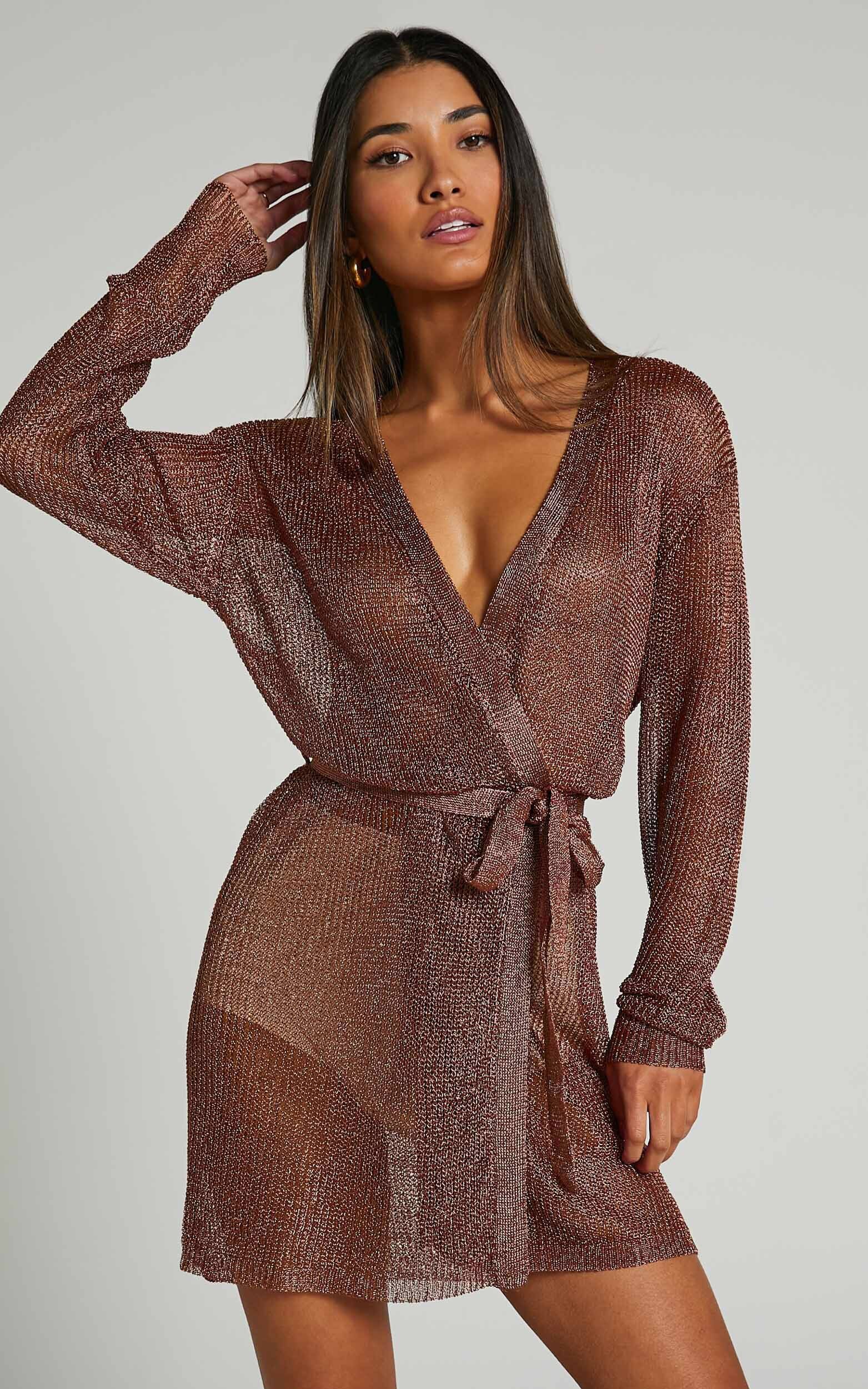 Lioness - Take Me To Rio Mini Dress in Copper