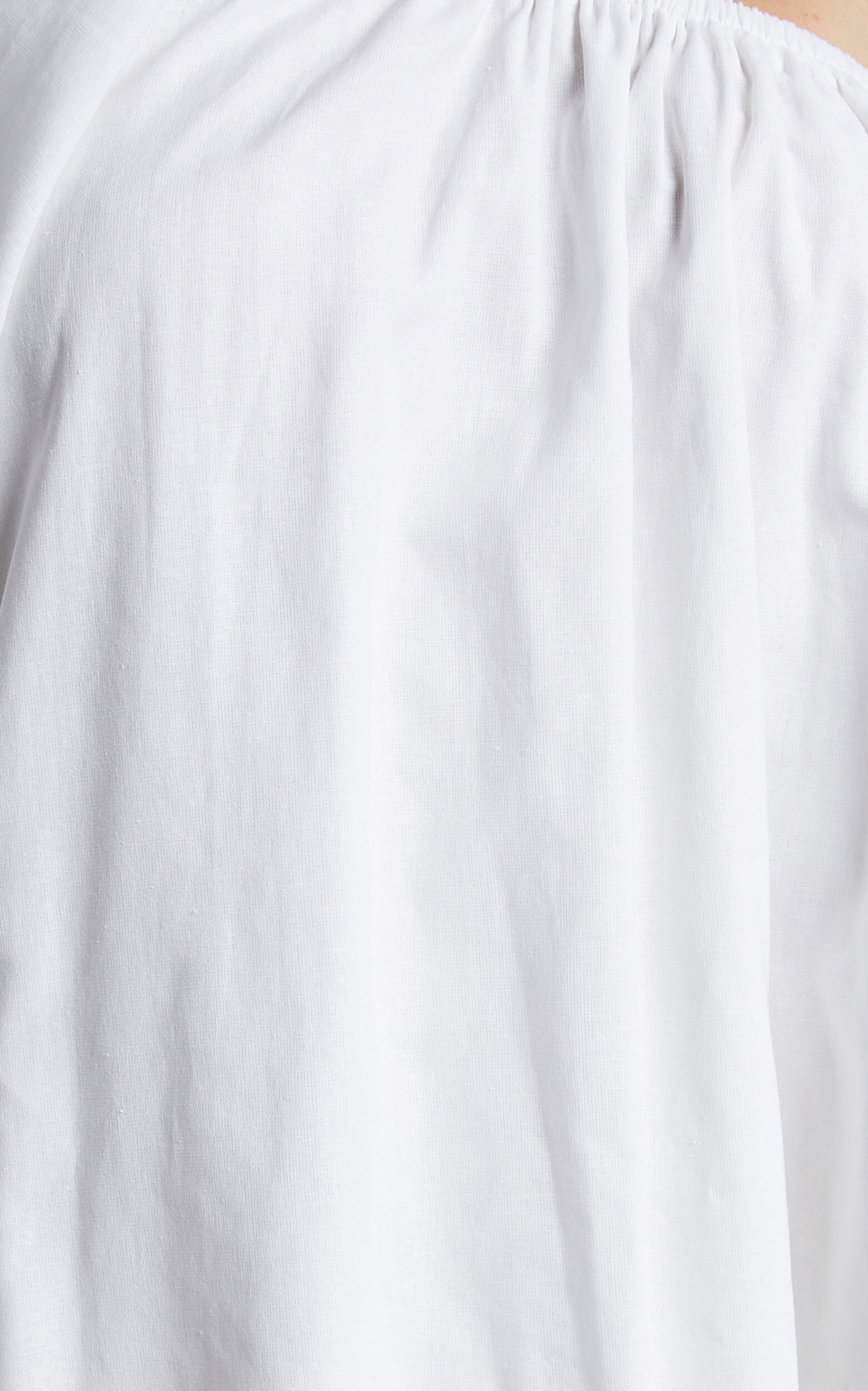 Estella Mini Dress - One Shoulder Puff Sleeve Shift Dress in White