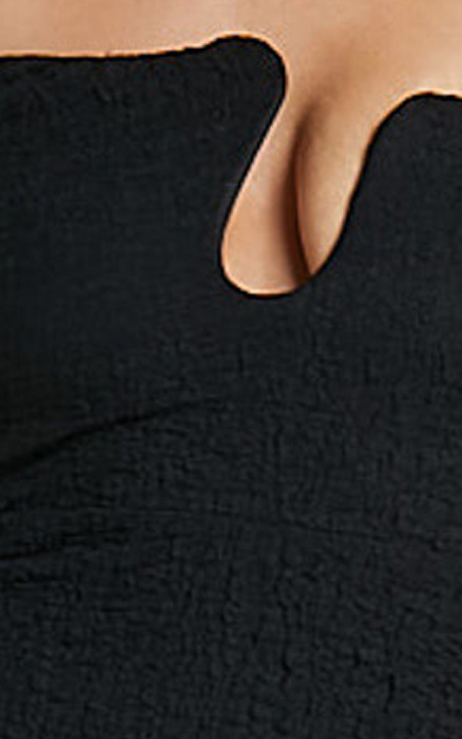 Alberta Maxi Dress- Strapless bust detail textured dress in Black