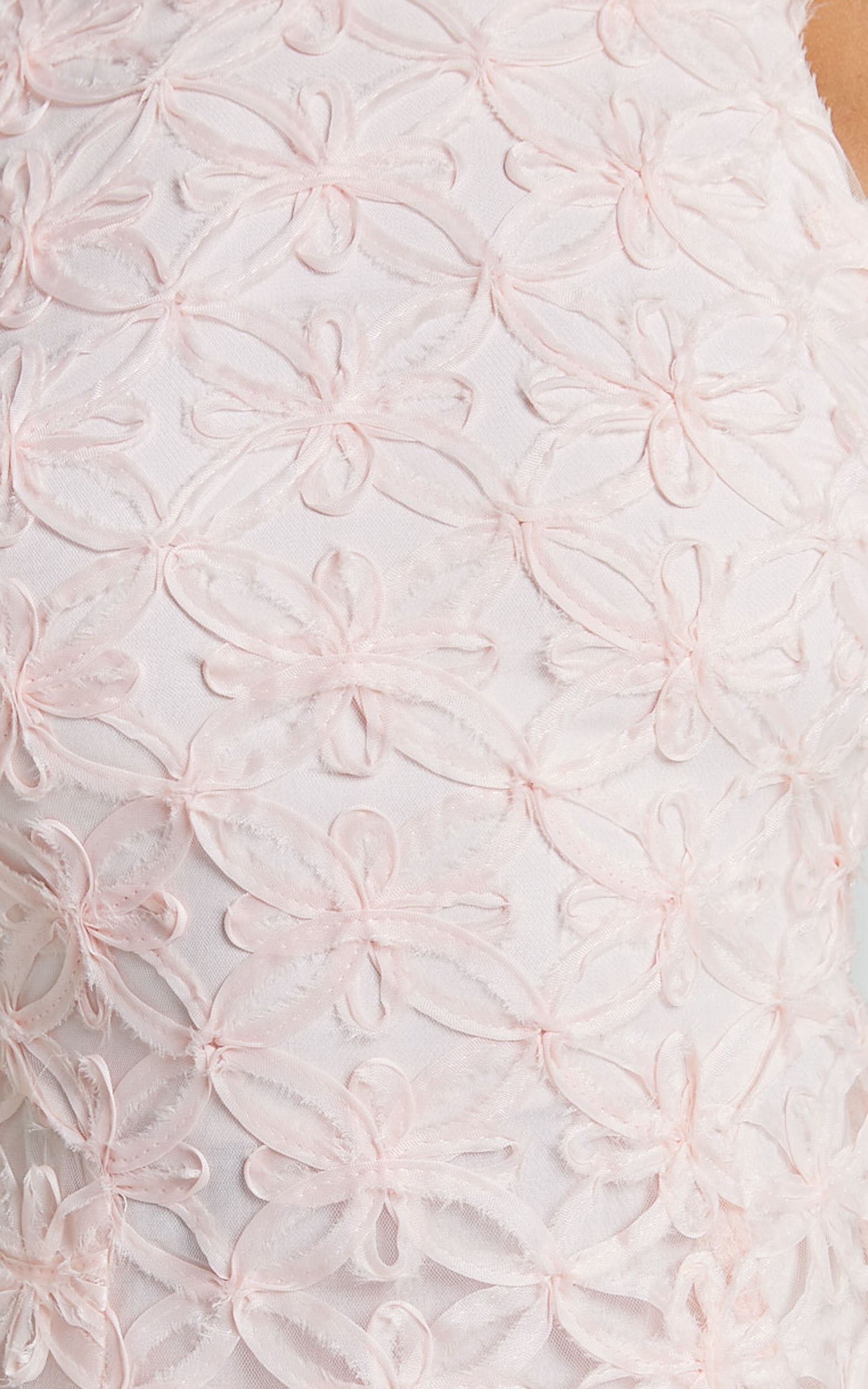 Georgina Midi Dress - Crew Neck Sleeveless A Line Dress in Blush Pink