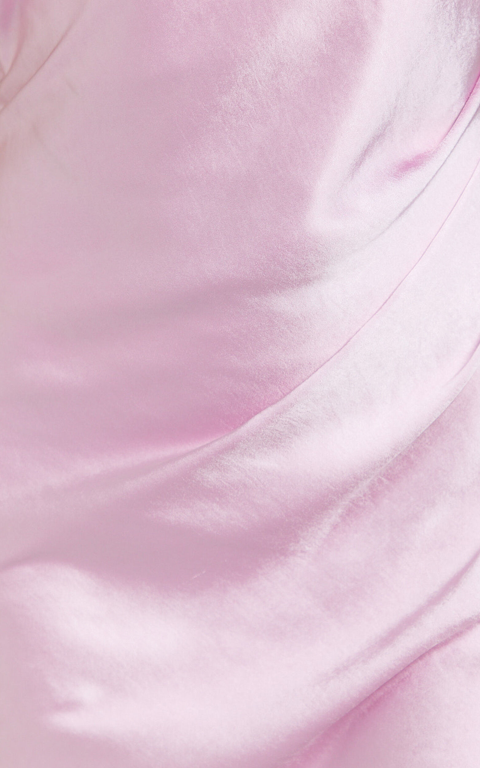 Isla Maxi Dress - Satin One Shoulder Side Split Dress in Pink