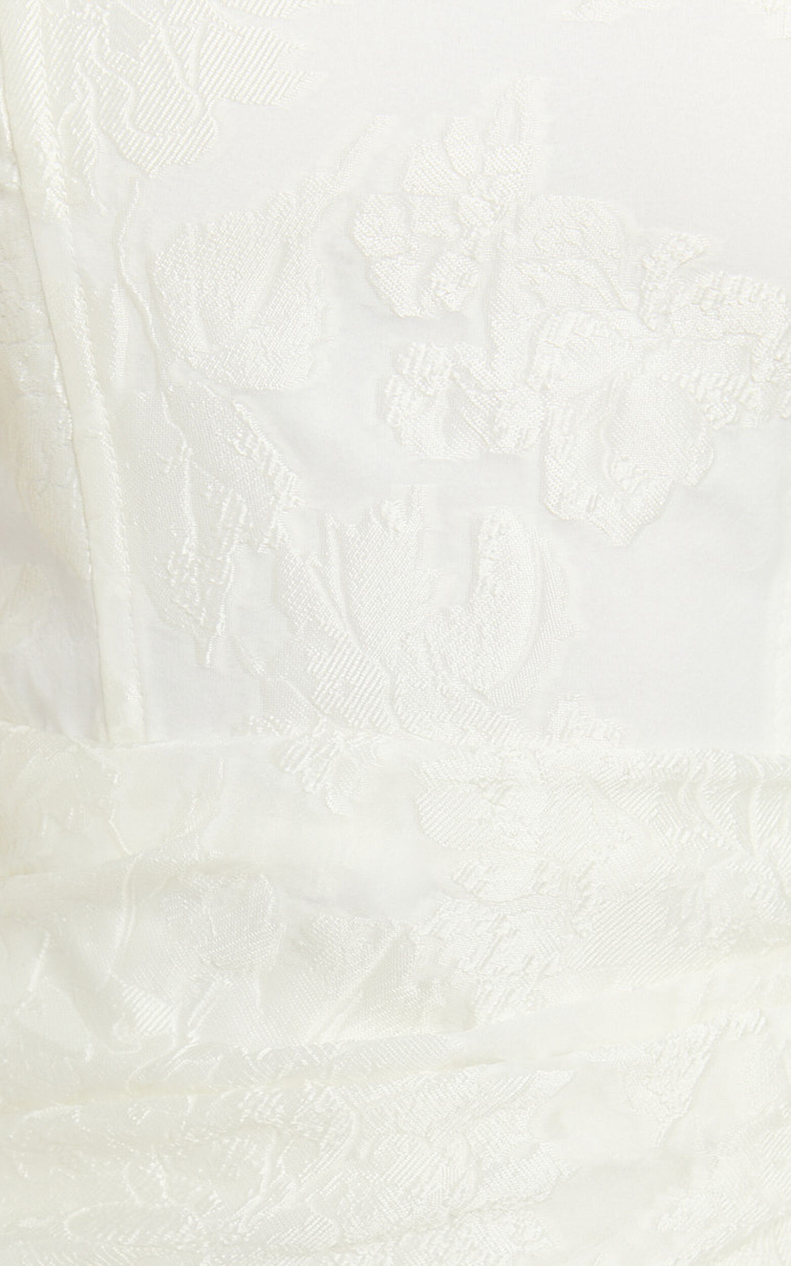 Laine Mini Dress - Jacquard Draped Dress in White