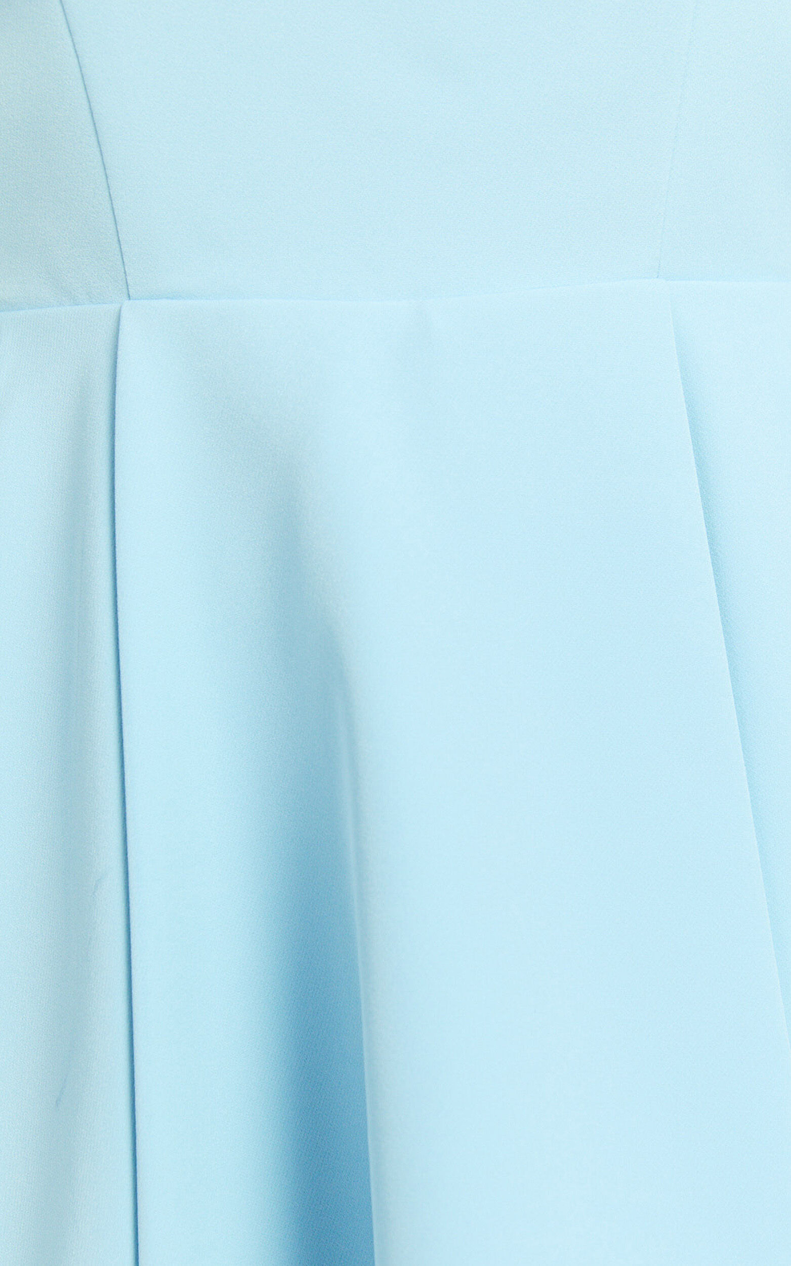 Adira Mini Dress - Square Neck Corset Bodice Pleat Skirt Backless Dress in Blue