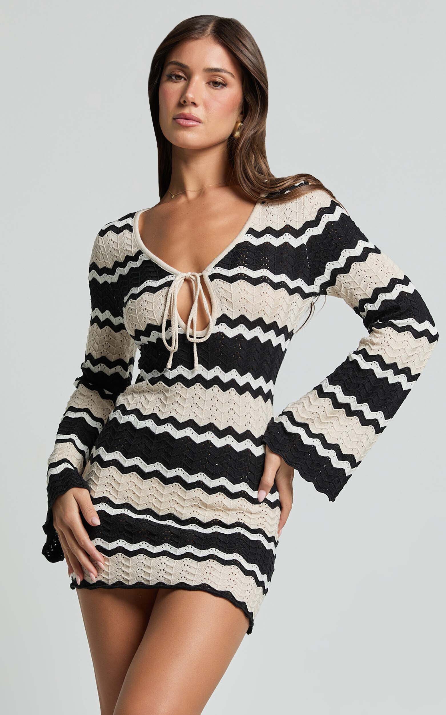 Seven Wonders - Sofia Mini Dress in Black/Cream