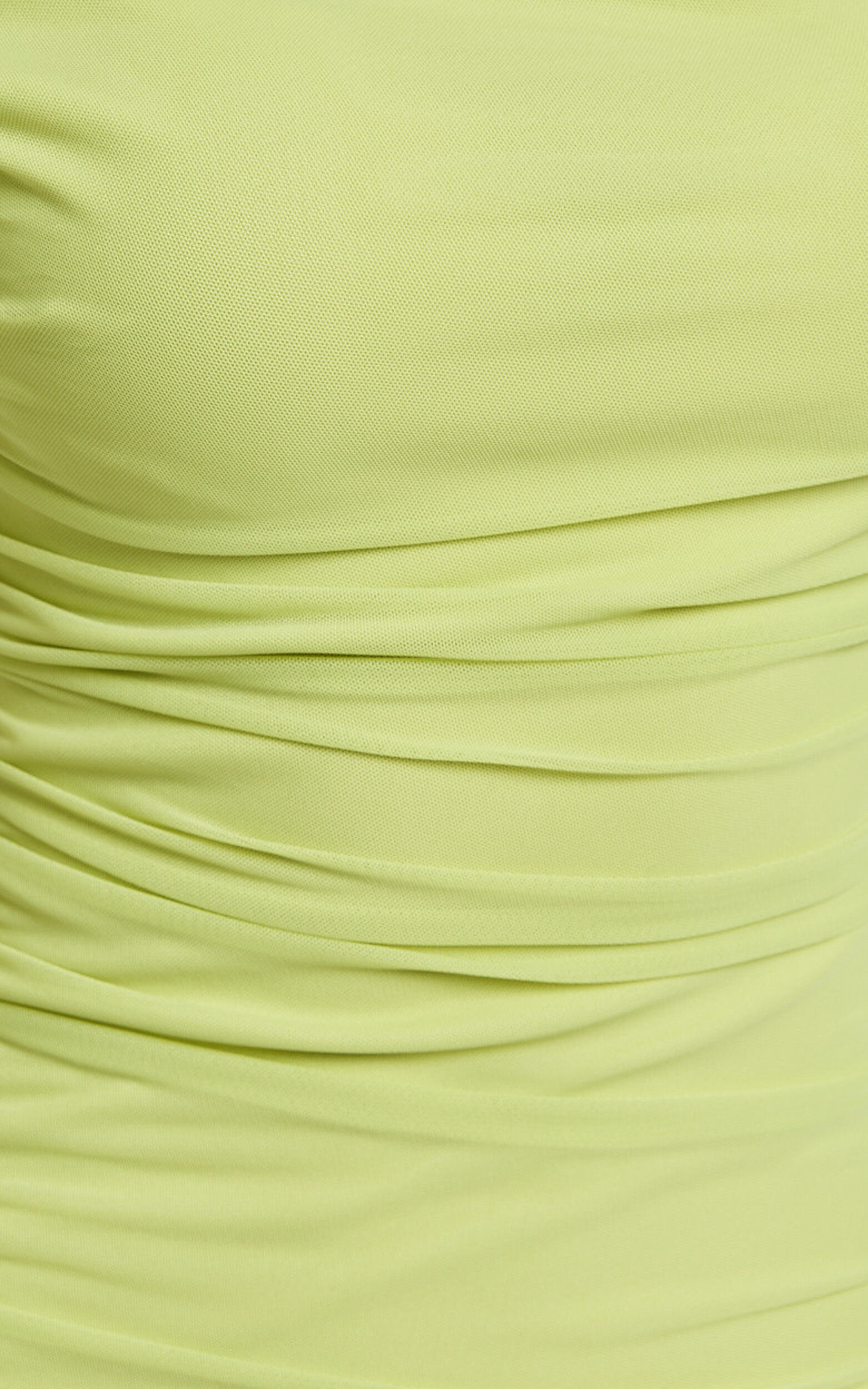 Vicky Midi Dress - Off the Shoulder Slip Dress in Lime