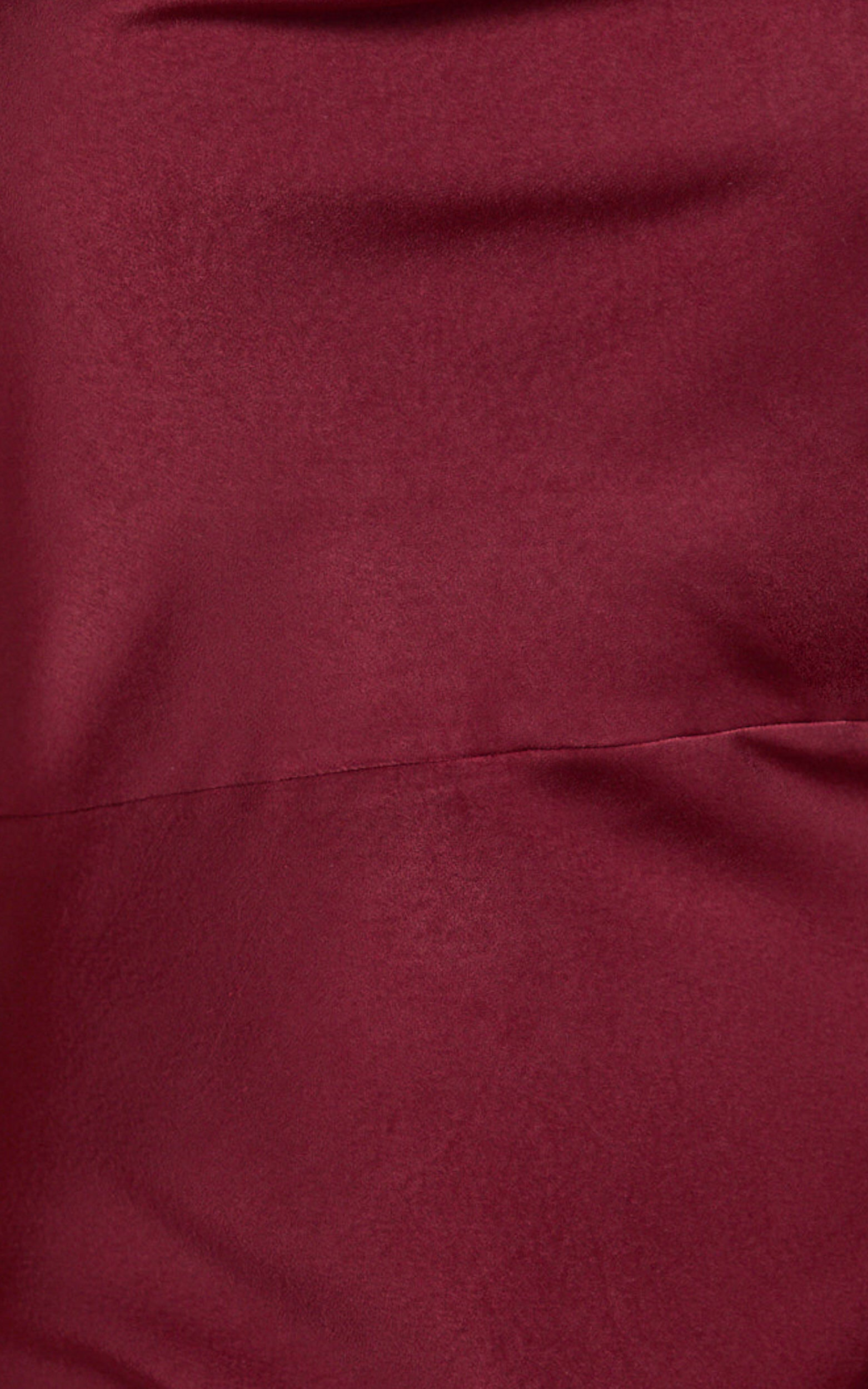 Dara Midi Dress - Low Neck Sleeveless Slip Dress in Wine