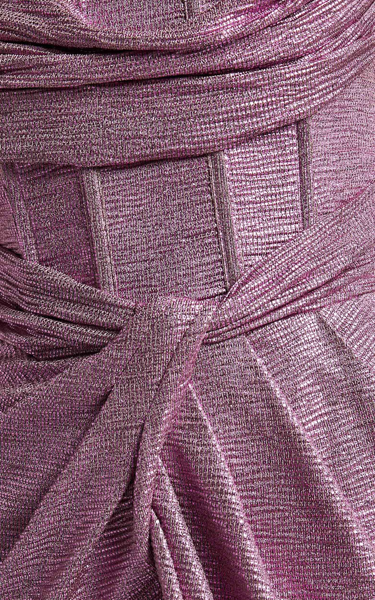 Adrie Midi Dress - Strapless Corset Bodice Dress in Pink