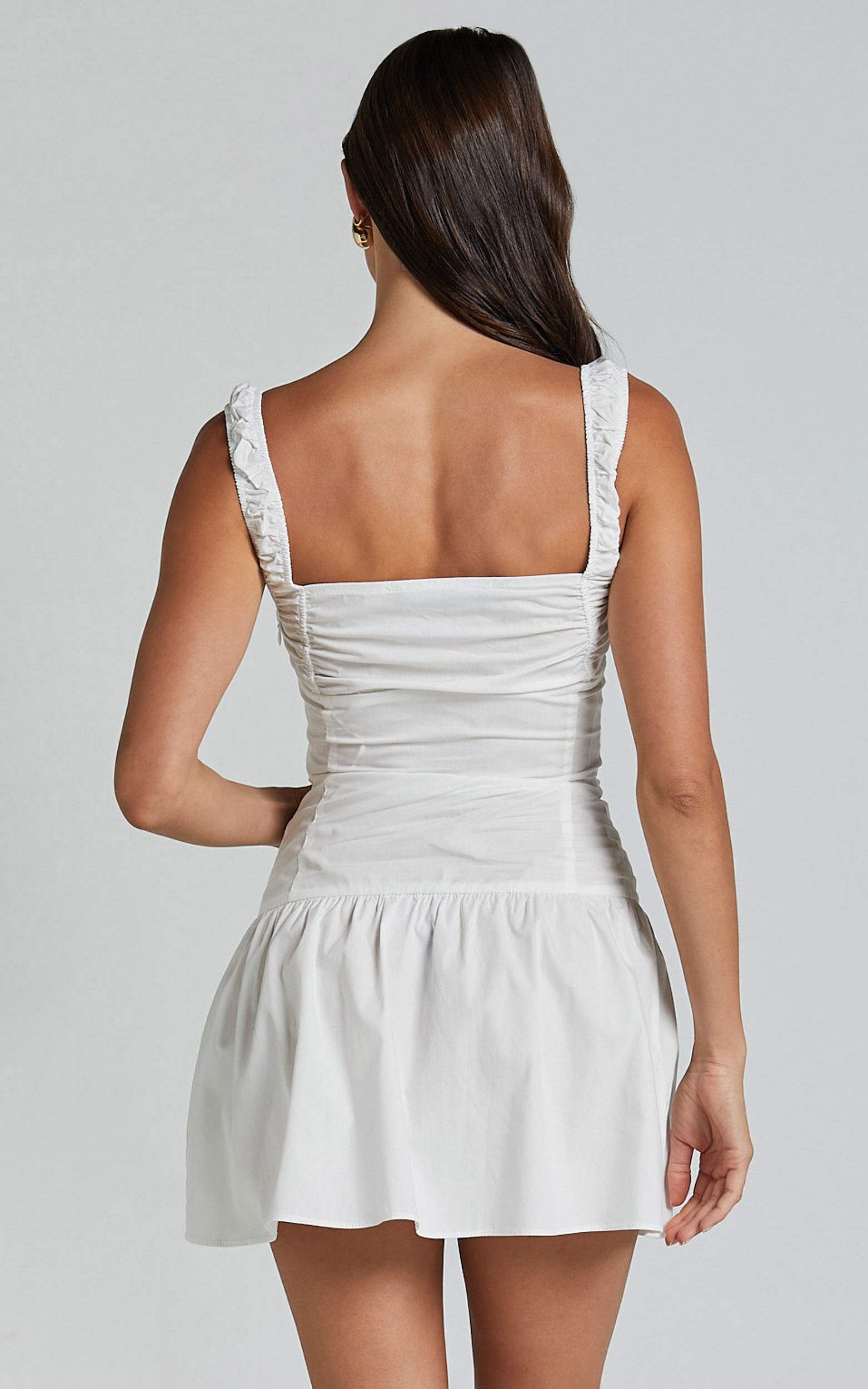 Lioness - Heart Shaped Mini Dress in PORCELAIN