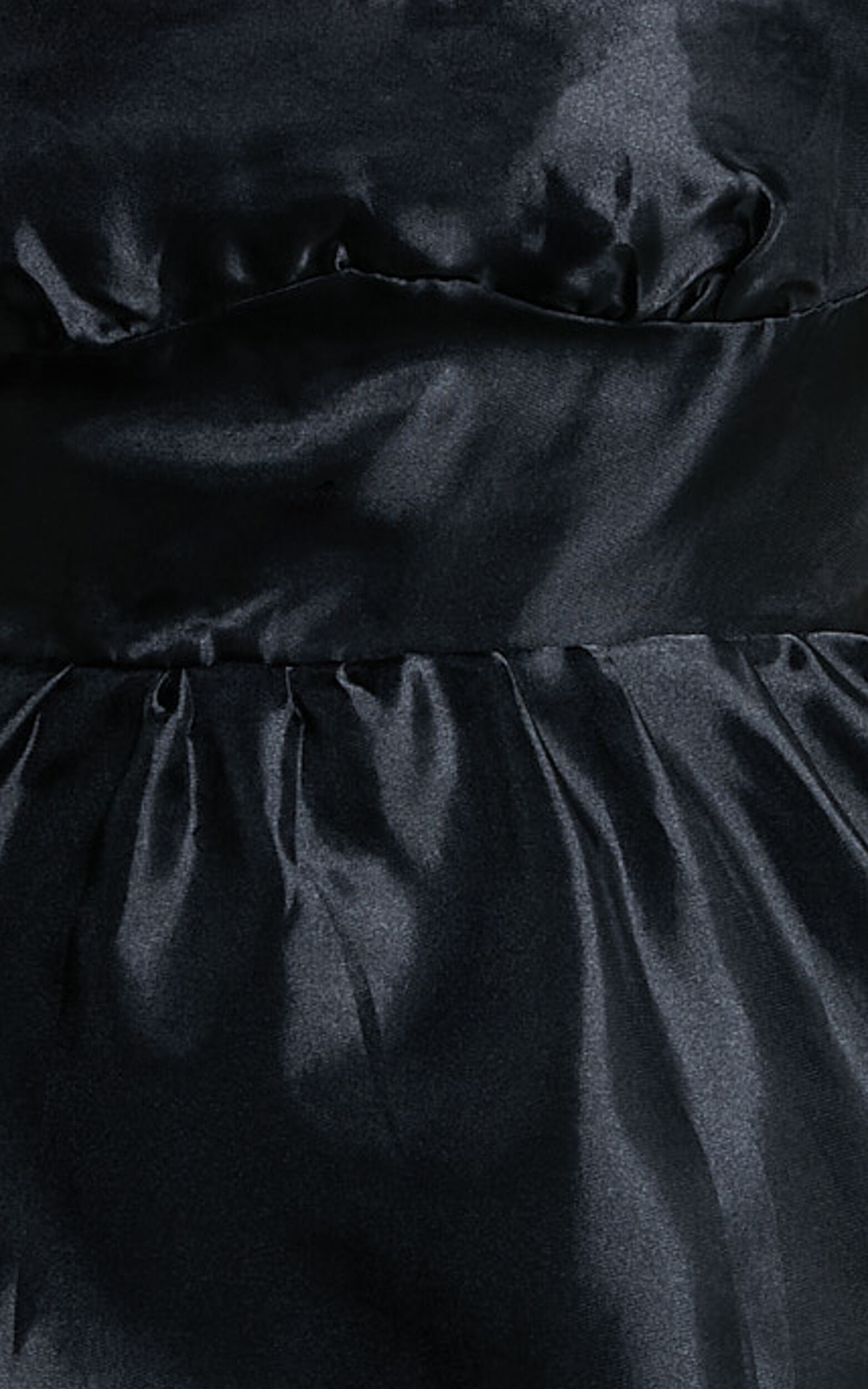 Ariya Mini Dress - Organza Puff Sleeve Dress in Black