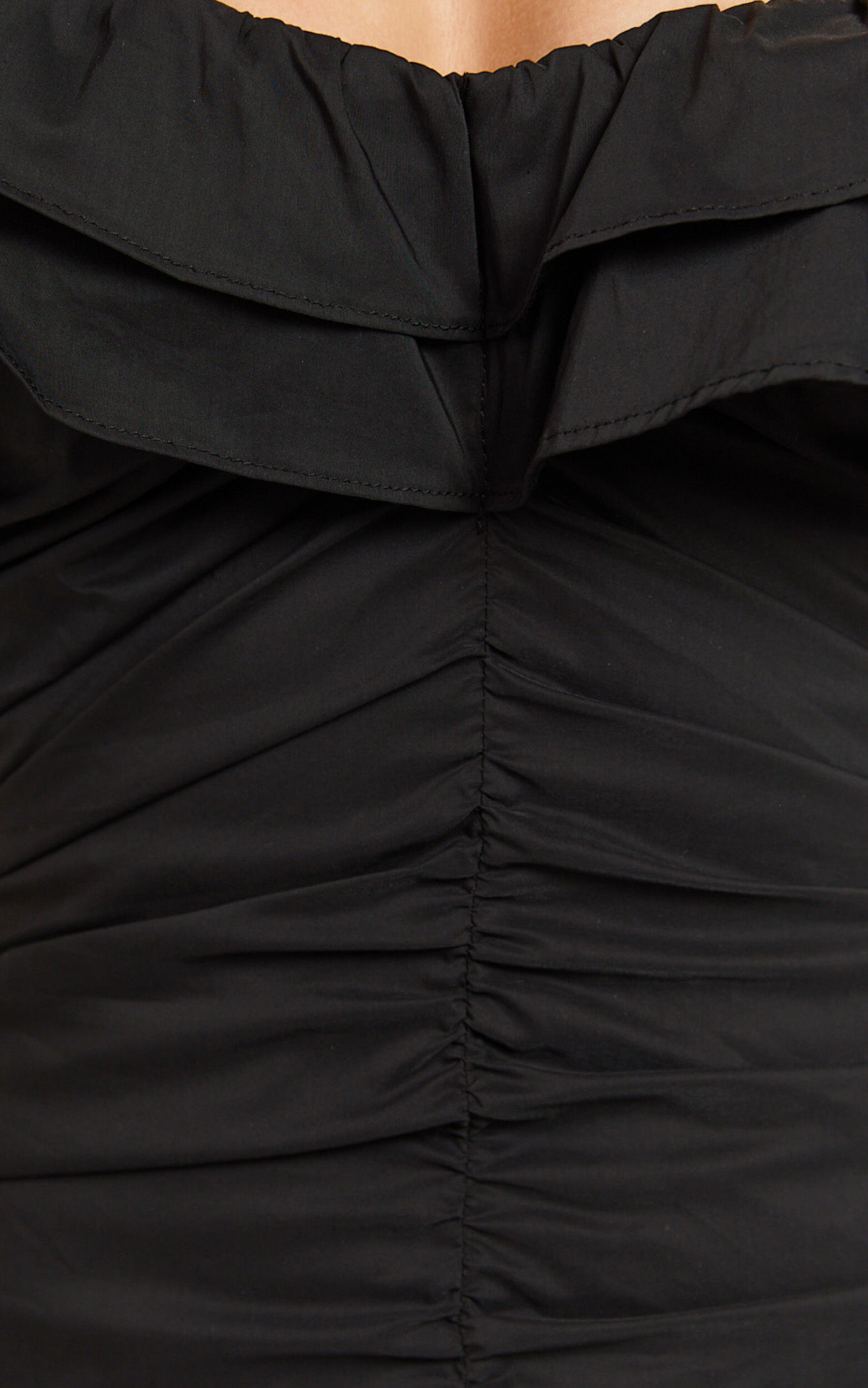 Danalyn Mini Dress - Off Shoulder Bodycon Dress in Black