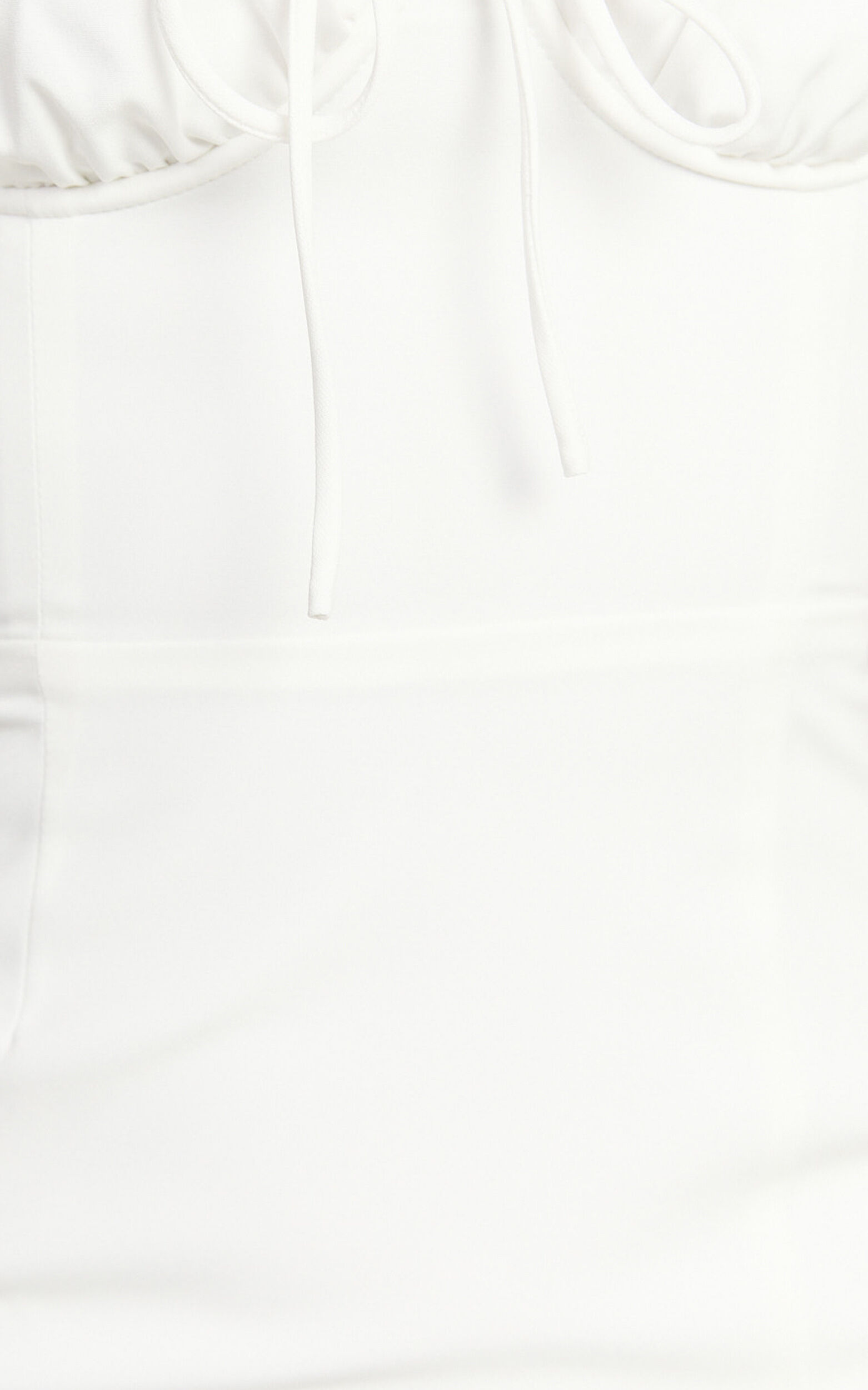 Xander Maxi Dress - Corset Panel Front Dress in Off White