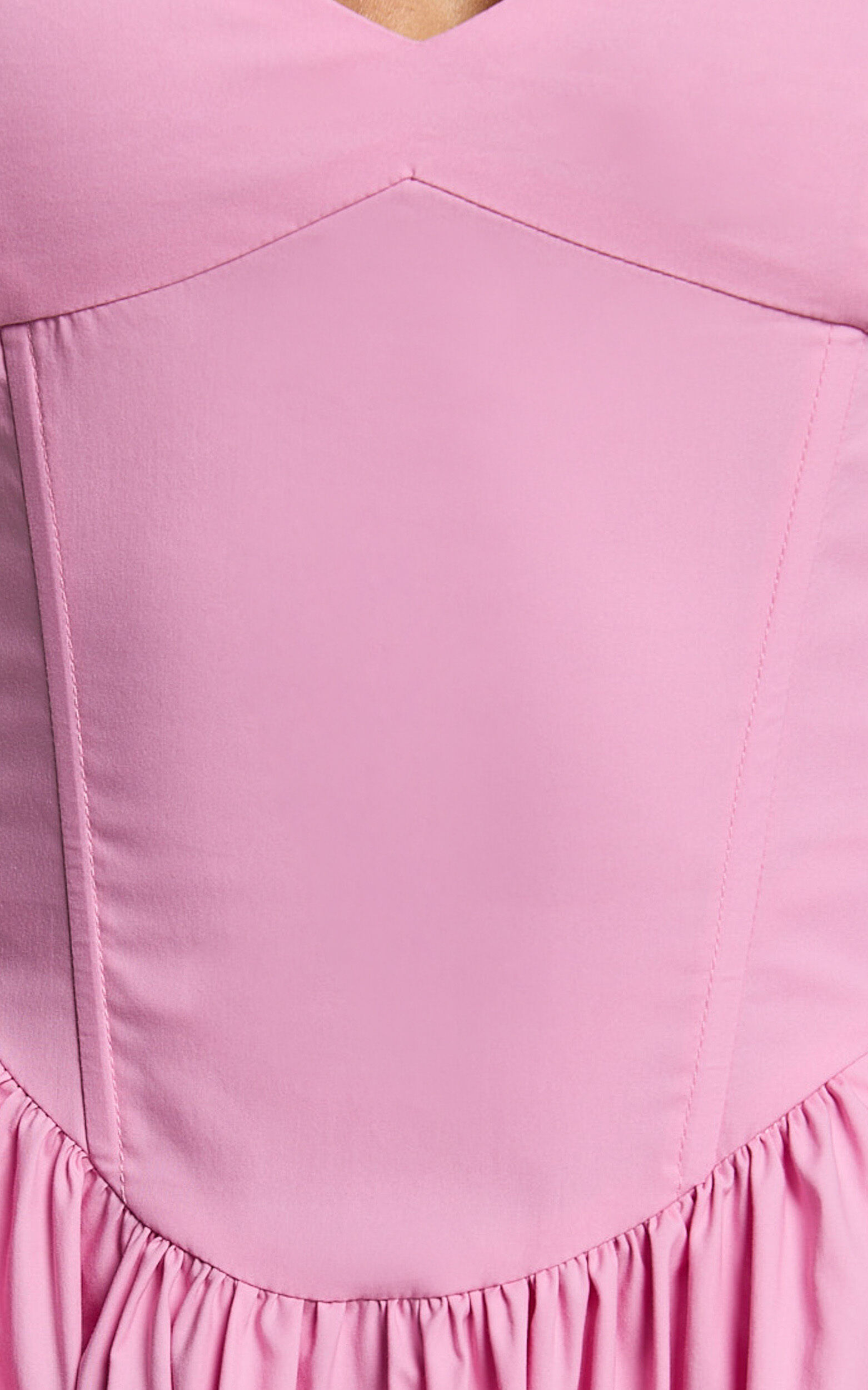 Holly Midi Dress - Corset Lace Up Dress with Split in Musk Pink