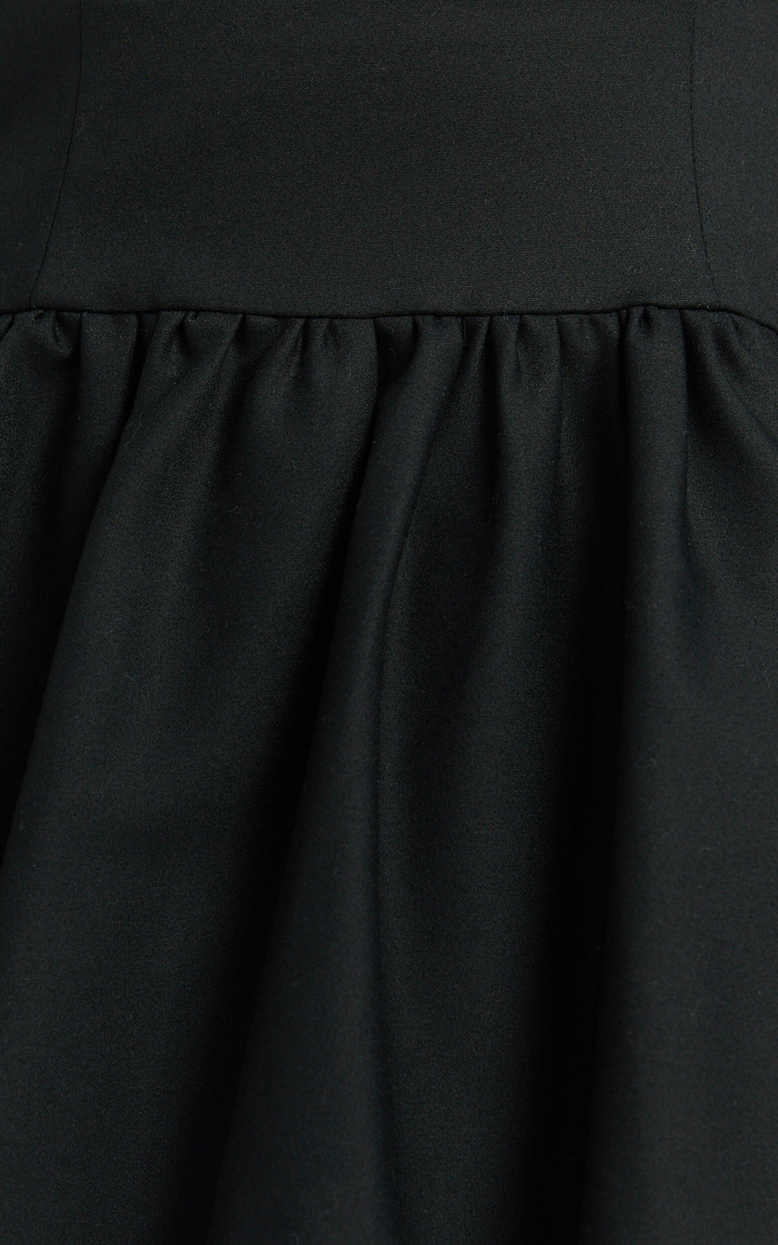 Kacey Mini Dress - Textured Drop Waist Bubble Hem Dress in Black