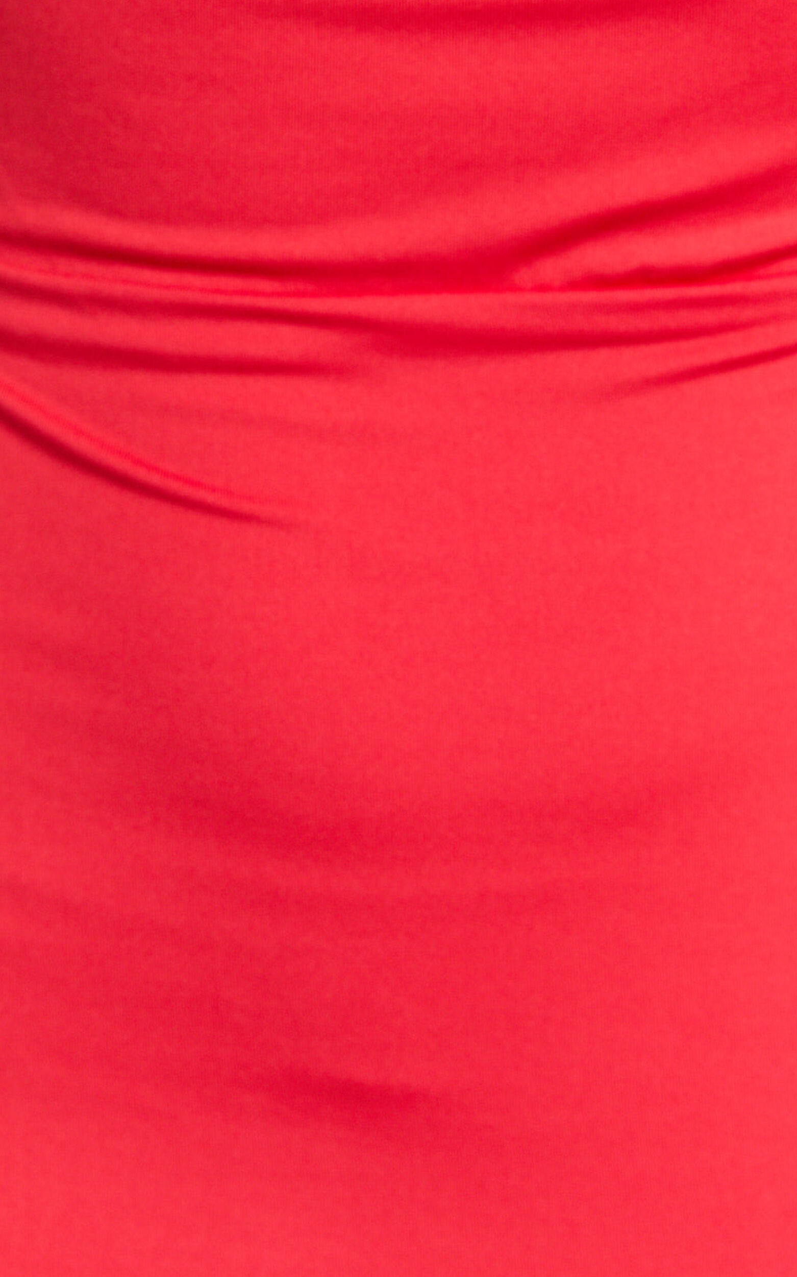 Sylvana Maxi Dress - Cowl Halter Neck Bodycon Dress in Red