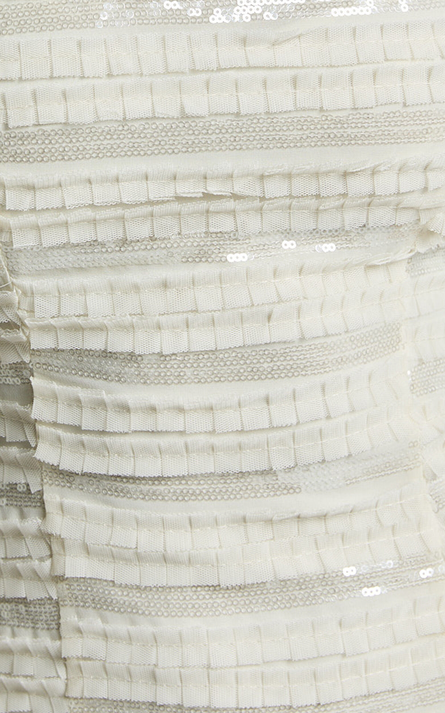 Zahra Mini Dress - Strapless Sequin Slip Dress in Cream