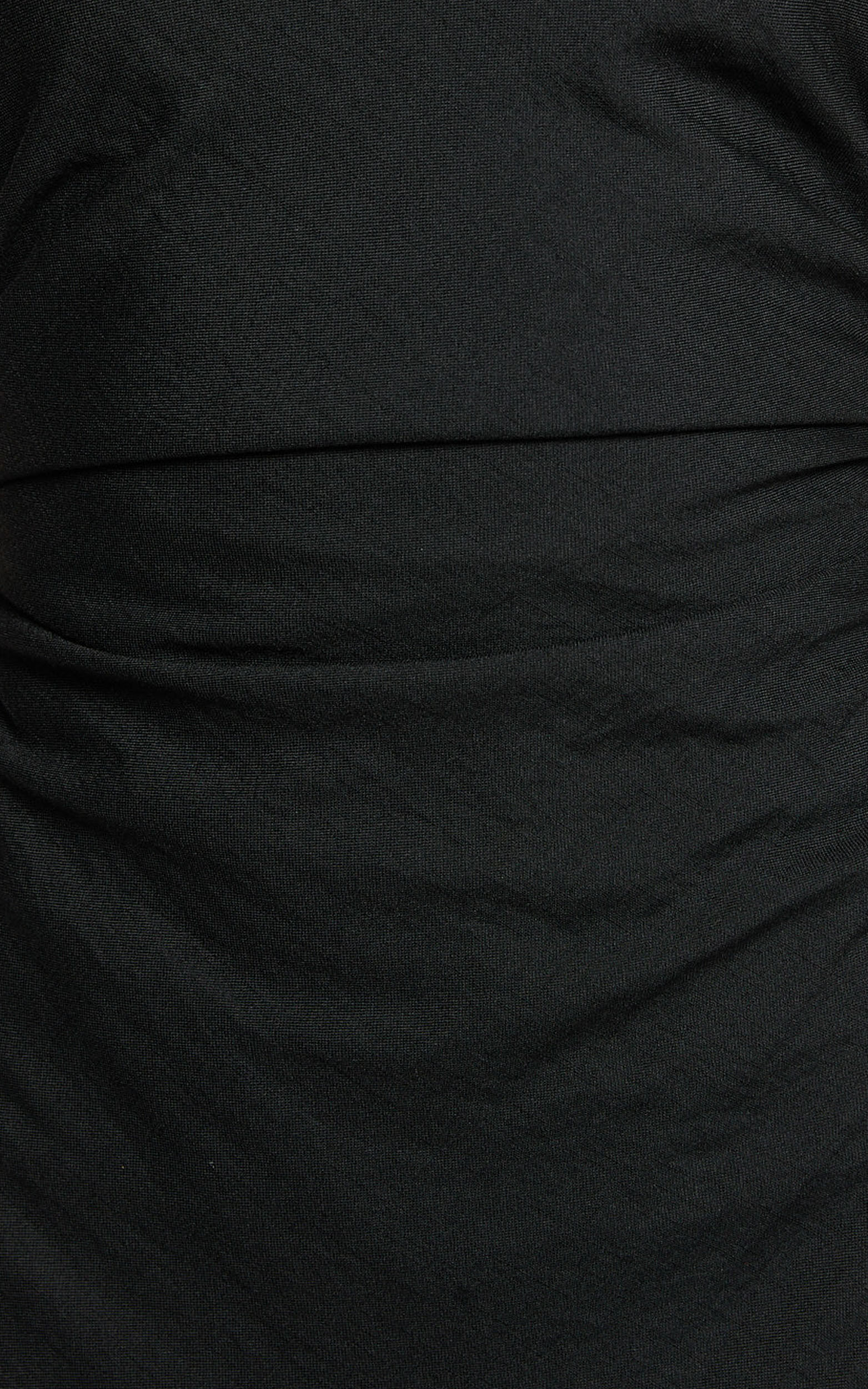 Devon Maxi Dress - One Shoulder Slip Dress in Black