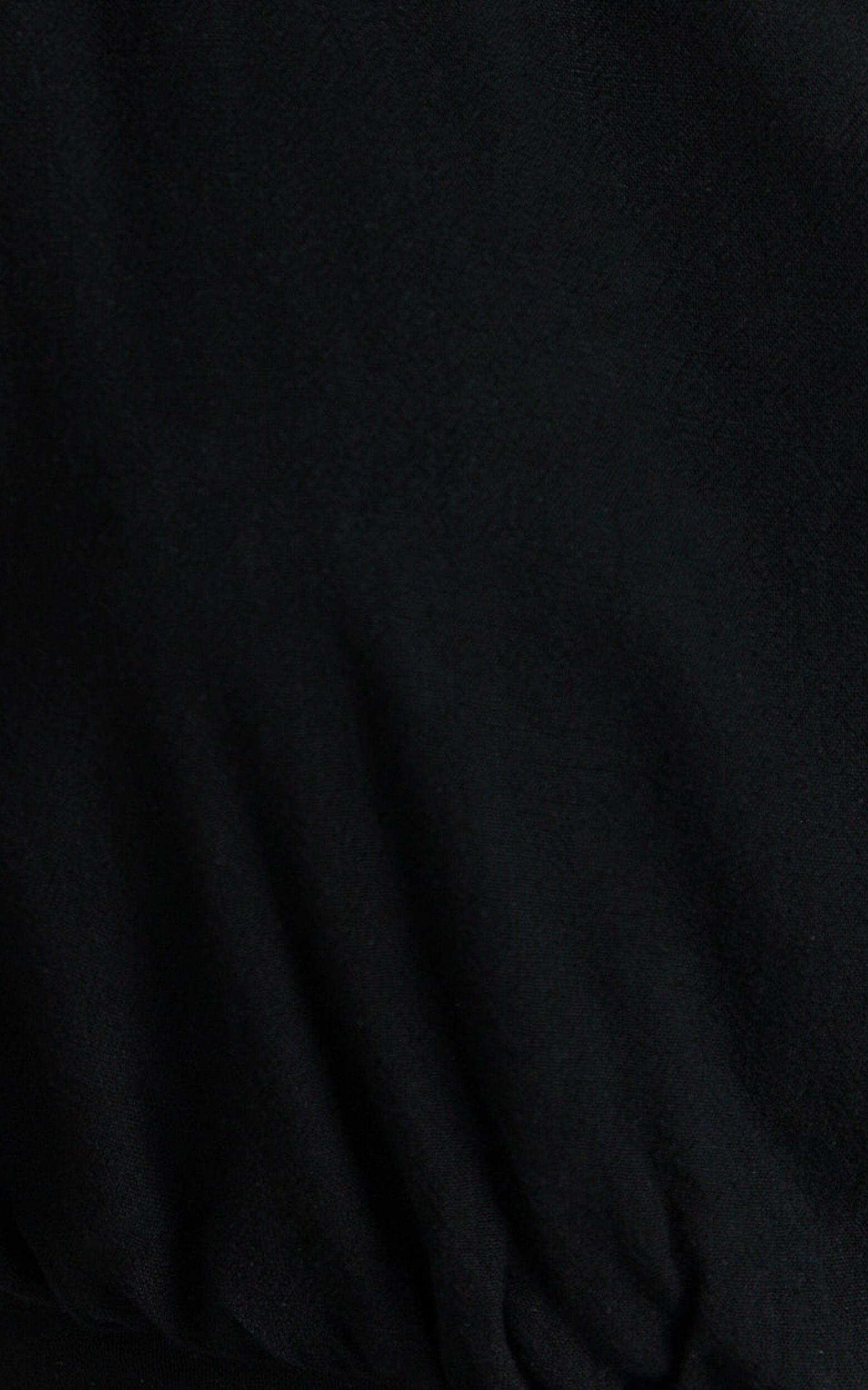 Nellie Mini Linen Dress - Linen One Shoulder Mini Dress in Black