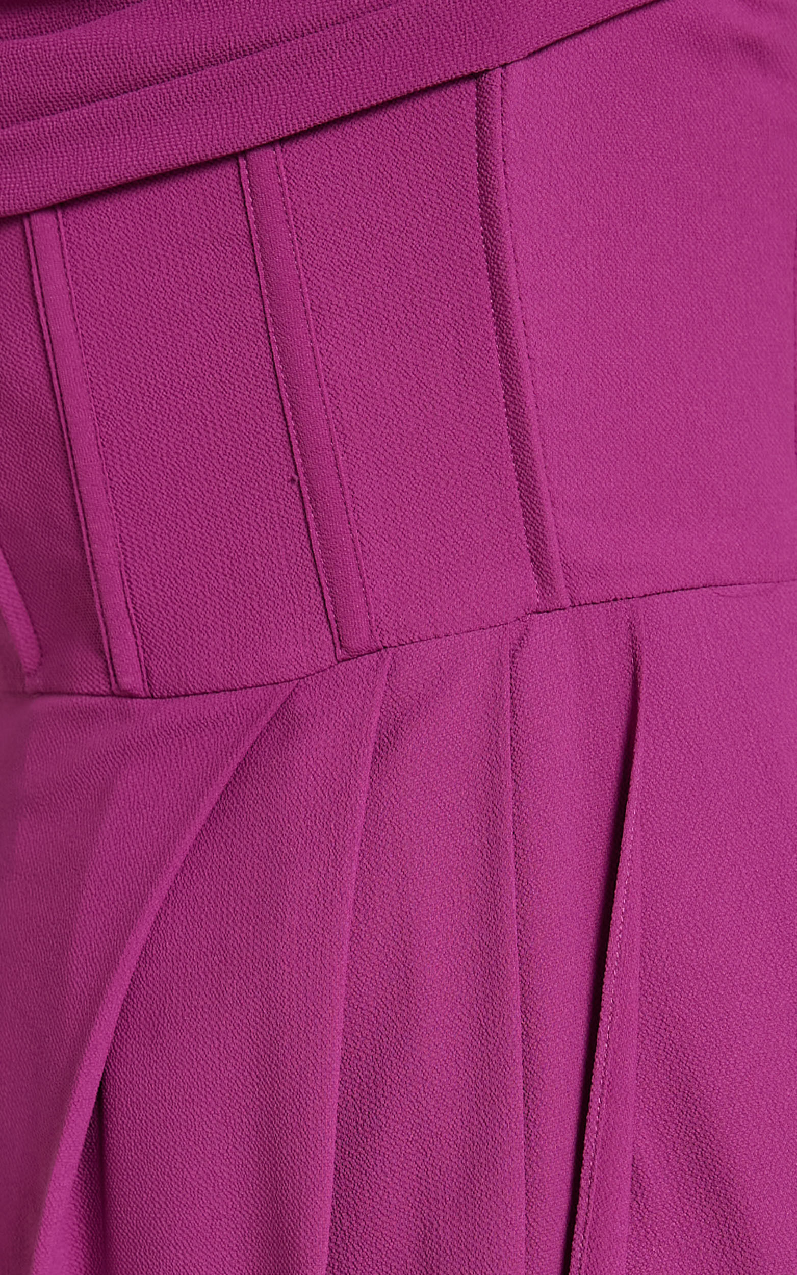 Andrina Midi Dress - High Low Wrap Corset Dress in GRAPE