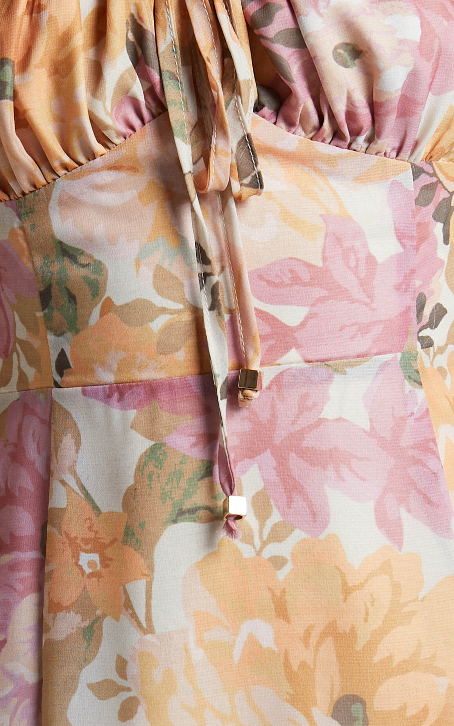 Jasalina Midi Dress - Puff Sleeve Dress in Elegant Rose