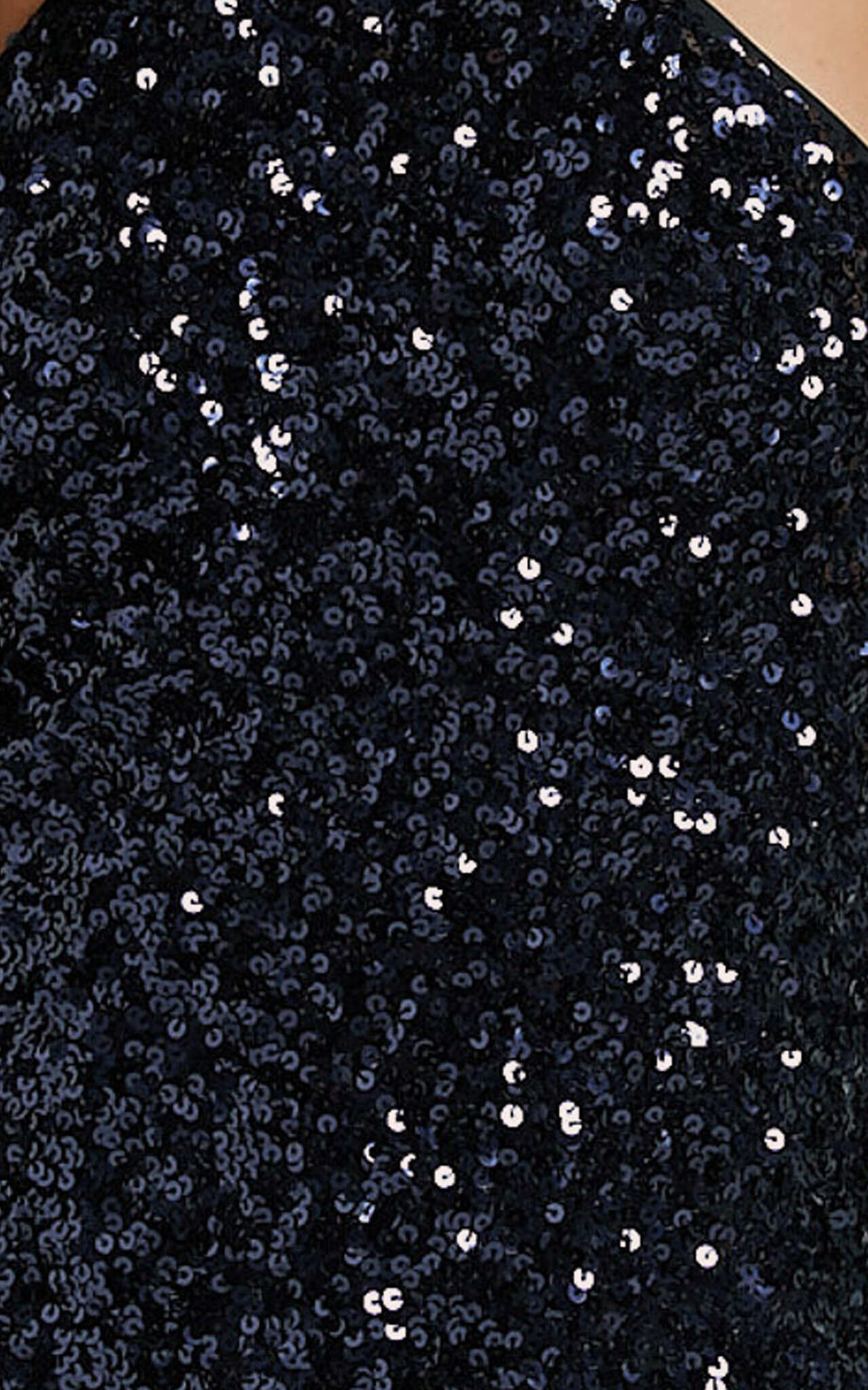 Aurora Maxi Dress - Halter Neck Bodycon Sequin in Navy