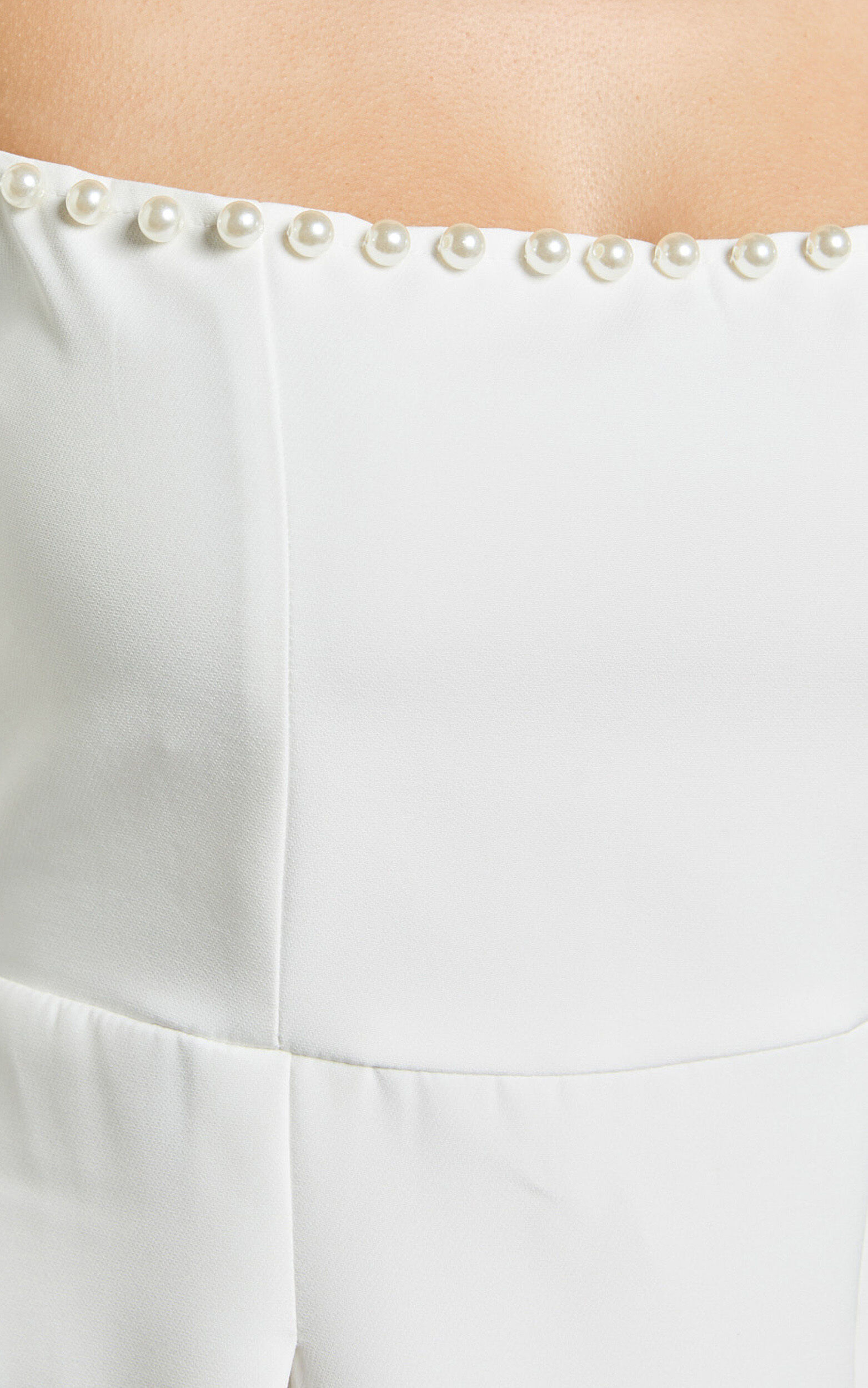 Edelyn Mini Dress - Square Neck Long Sleeve A Line Dress in White