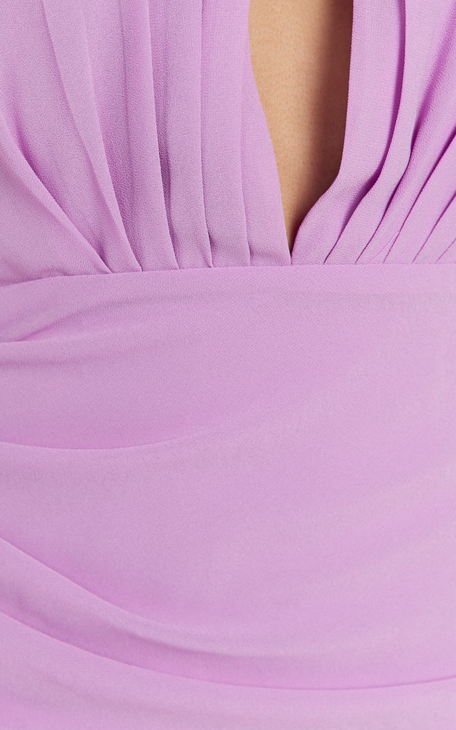 Nikki Maxi Dress - Halter Thigh Split Wrap Dress in Lilac