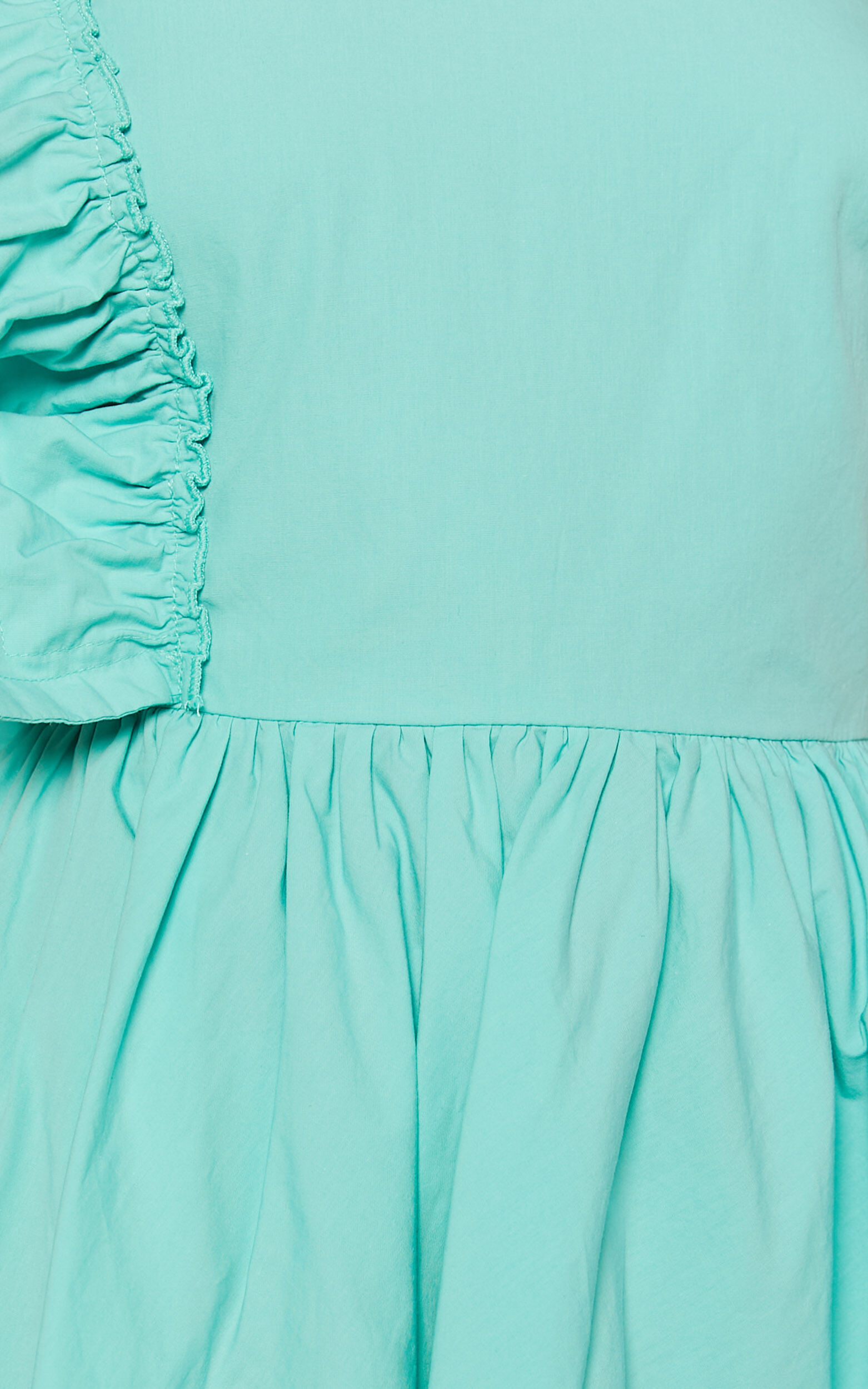 Brodie Mini Dress - One Shoulder Frill Dress in Green