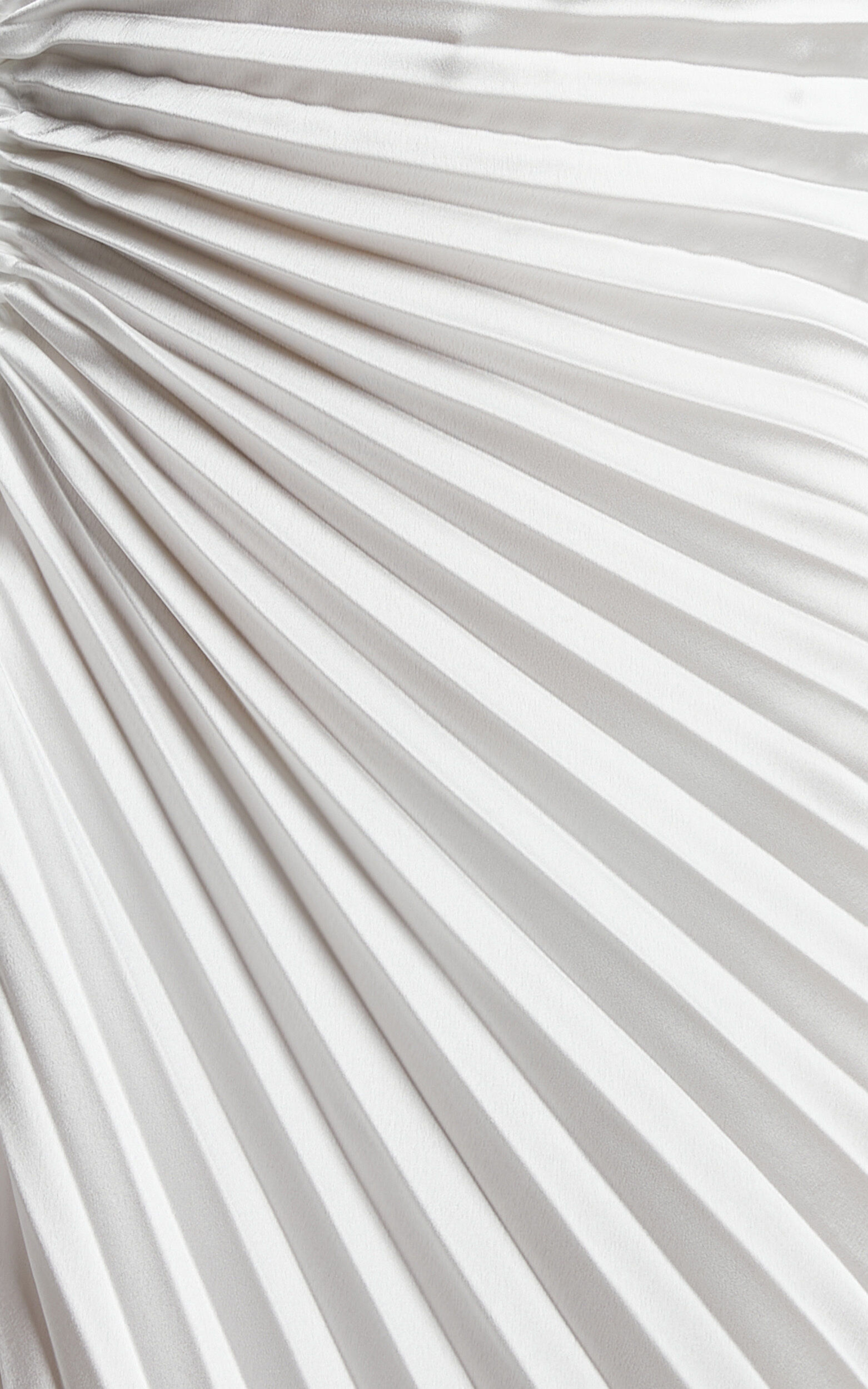 Kitsune Maxi Dress - One Shoulder Cut Out Dress in White