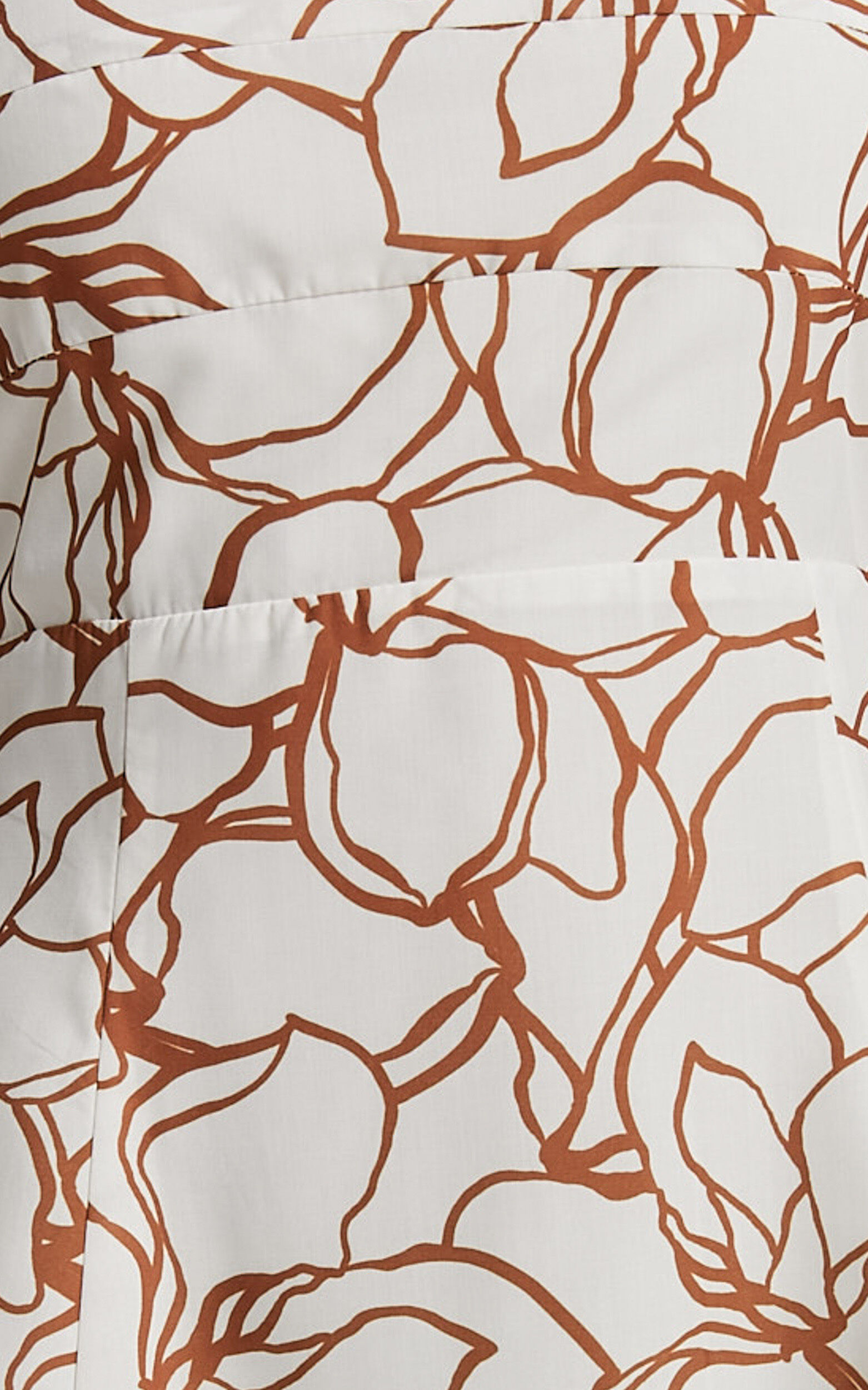 Nylia Midi Dress - Strappy Fit and Flare Dress in White Floral