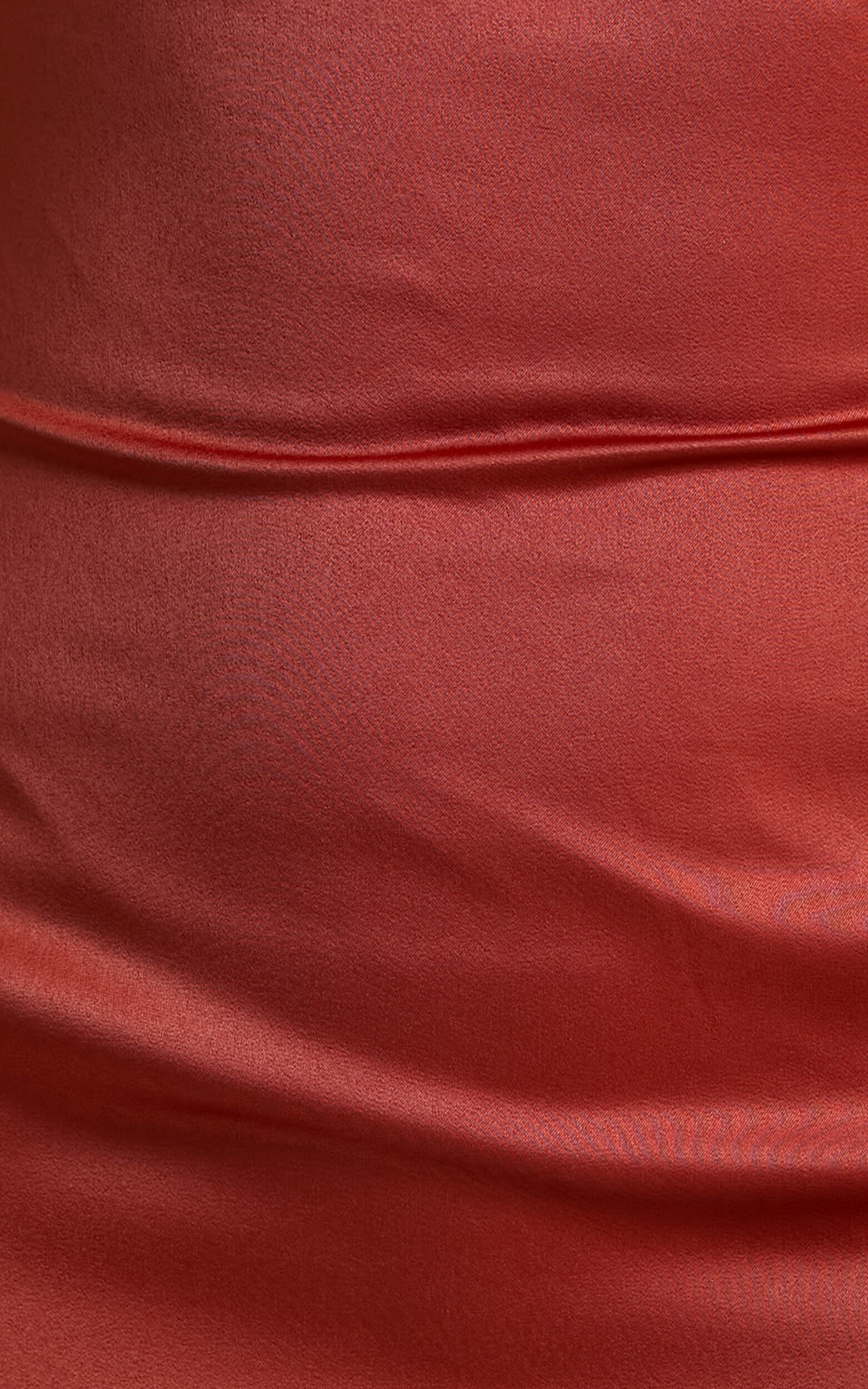 A Final Toast Midi Dress - Cowl Neck Thigh Split Dress in Copper Satin