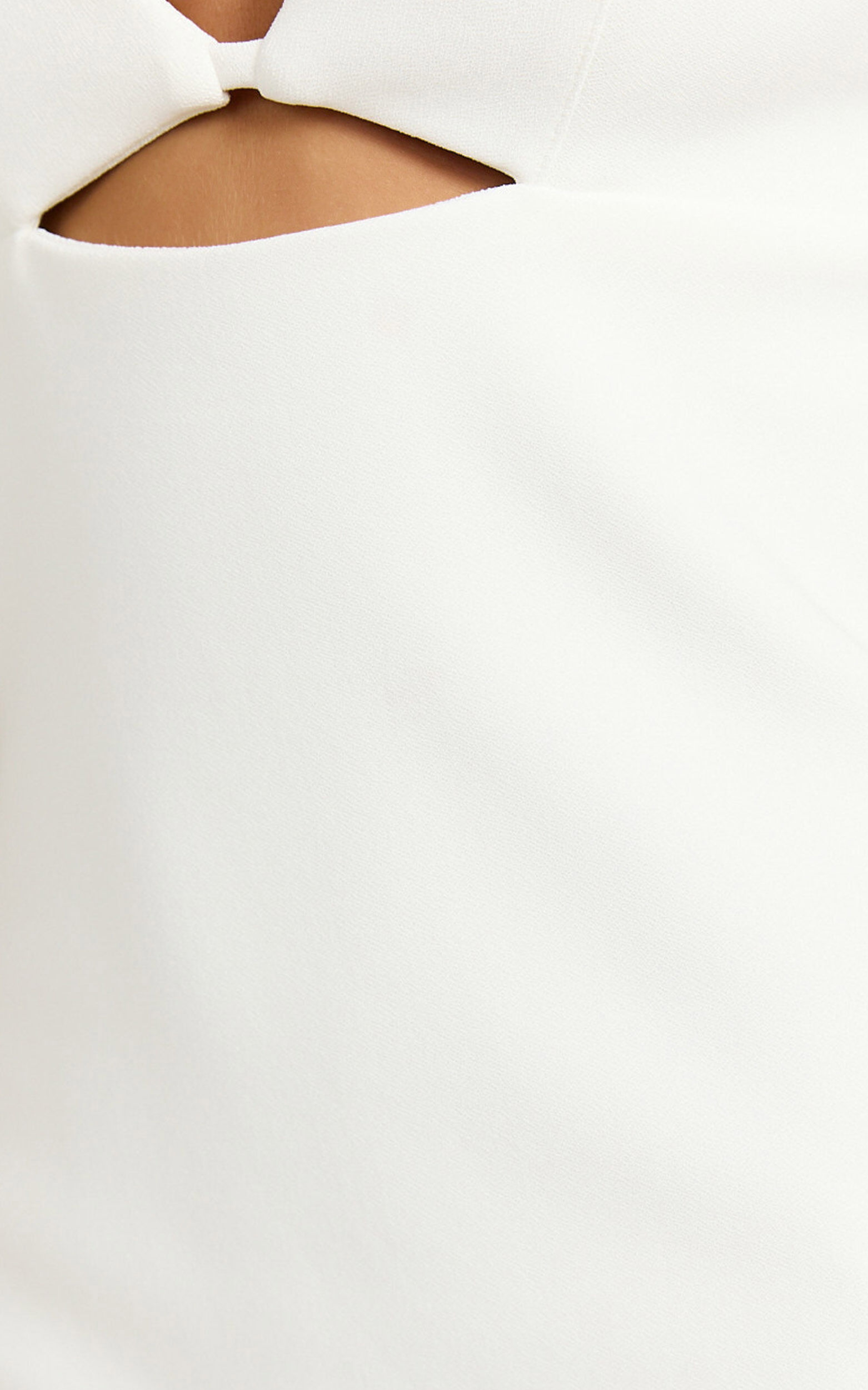 Teagan Mini Dress - Cut Out Low Back Bodycon Dress in White