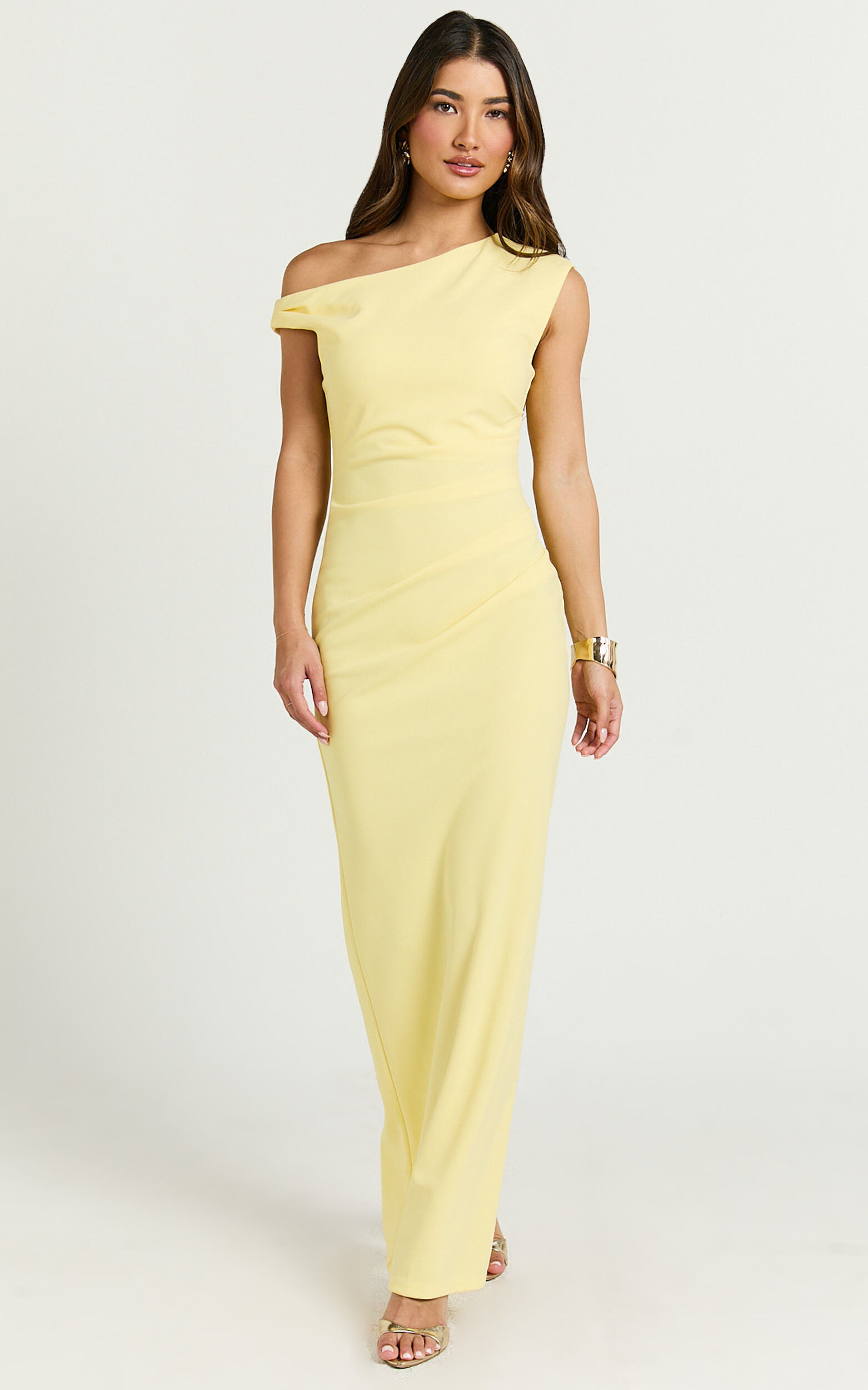 Genie Maxi Dress - Off The Shoulder Dress in Yellow