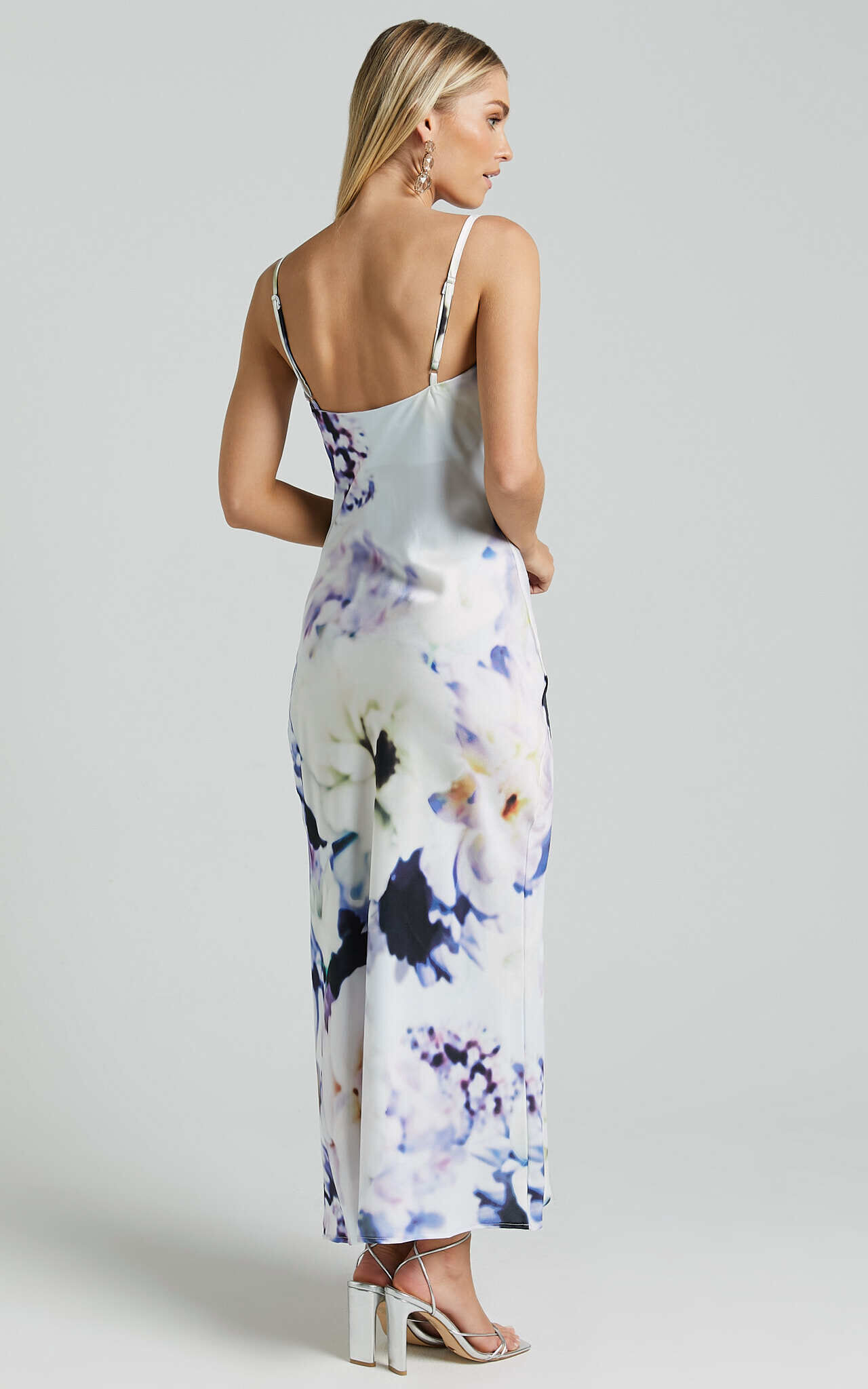 Romilly Maxi Dress - Strappy Cowl Neck Slip in La Reverie Print