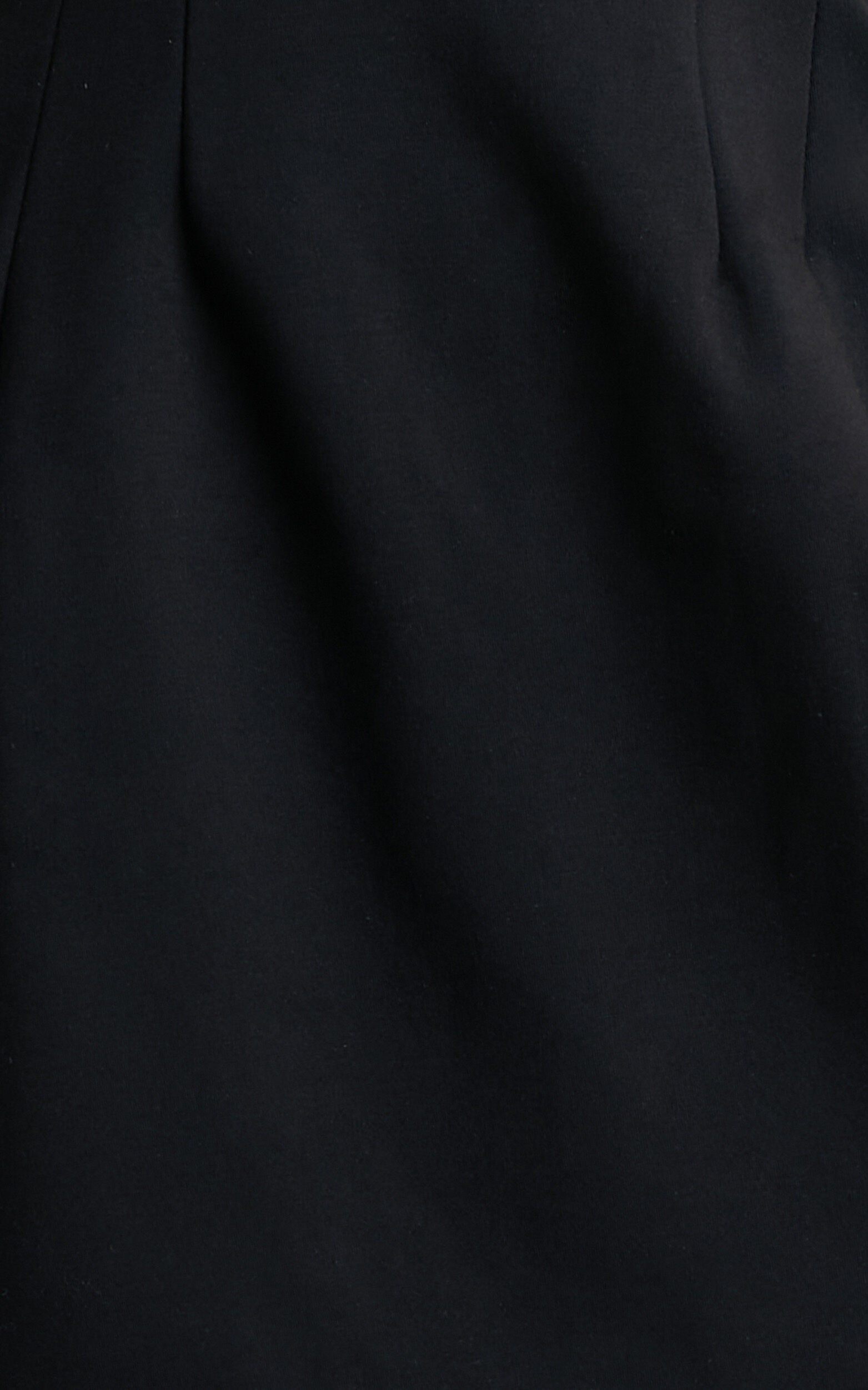 Arabella Mini Dress - Strapless Diamante Trim Structured Dress in Black