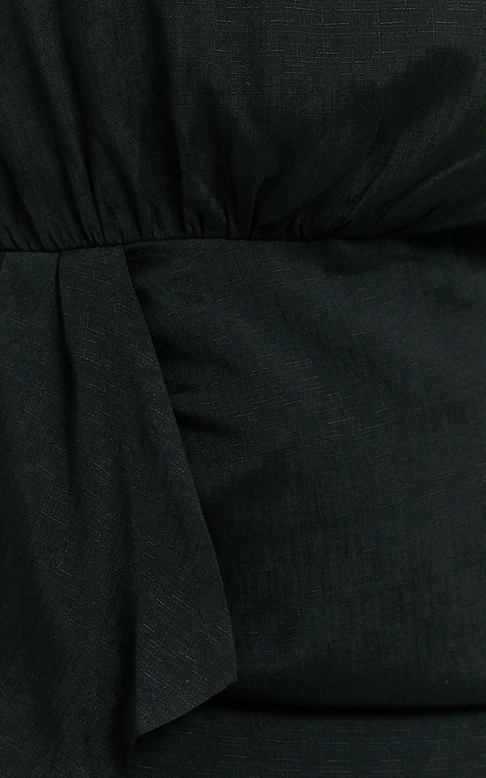 Niana Mini Dress - Drape One Shoulder Dress in Black