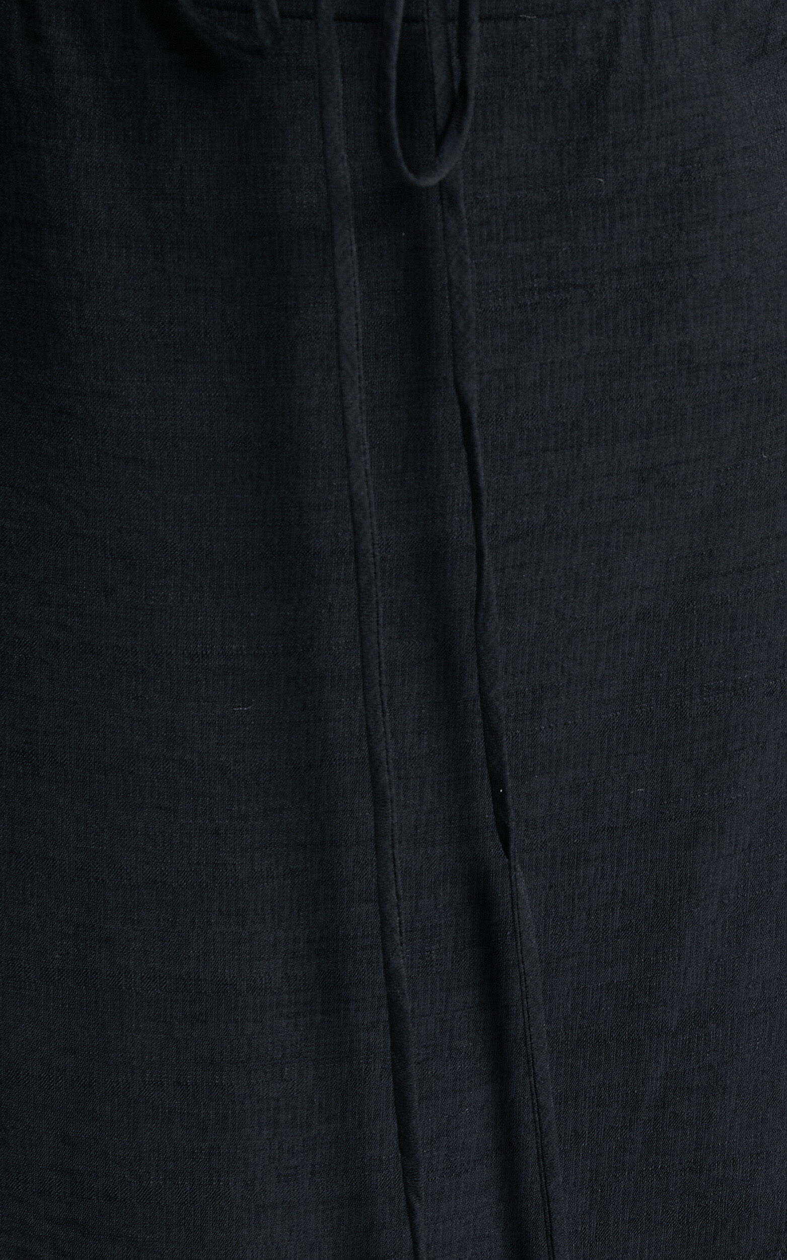 Demieh Midi Dress - Front Cut Out Long Sleeve Dress in Black