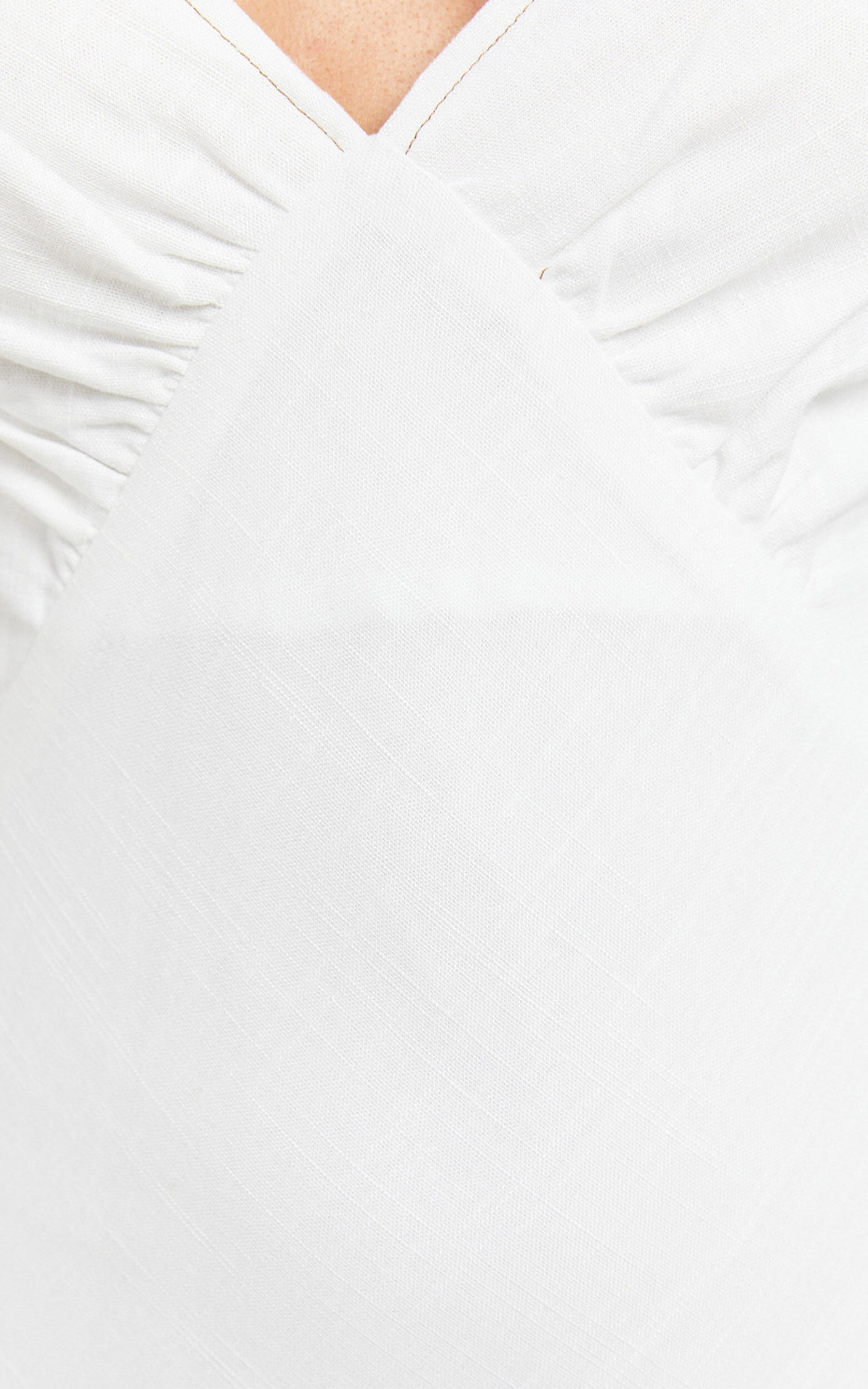 Virgie Maxi Dress - V Neck Drop Waist Dress in White