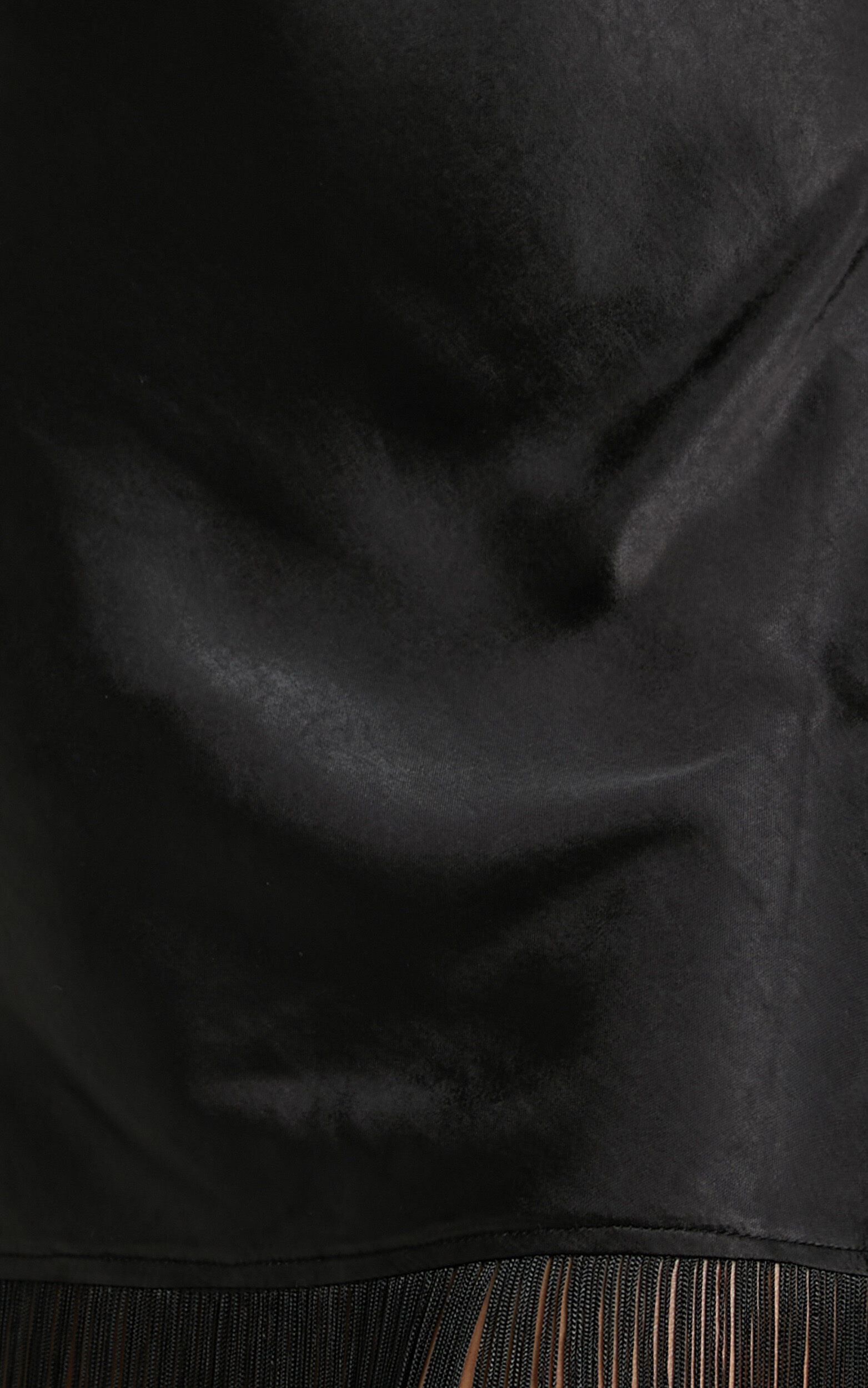 Eiren Midi Dress - Corset Bodice Fringe Detail Dress in Black