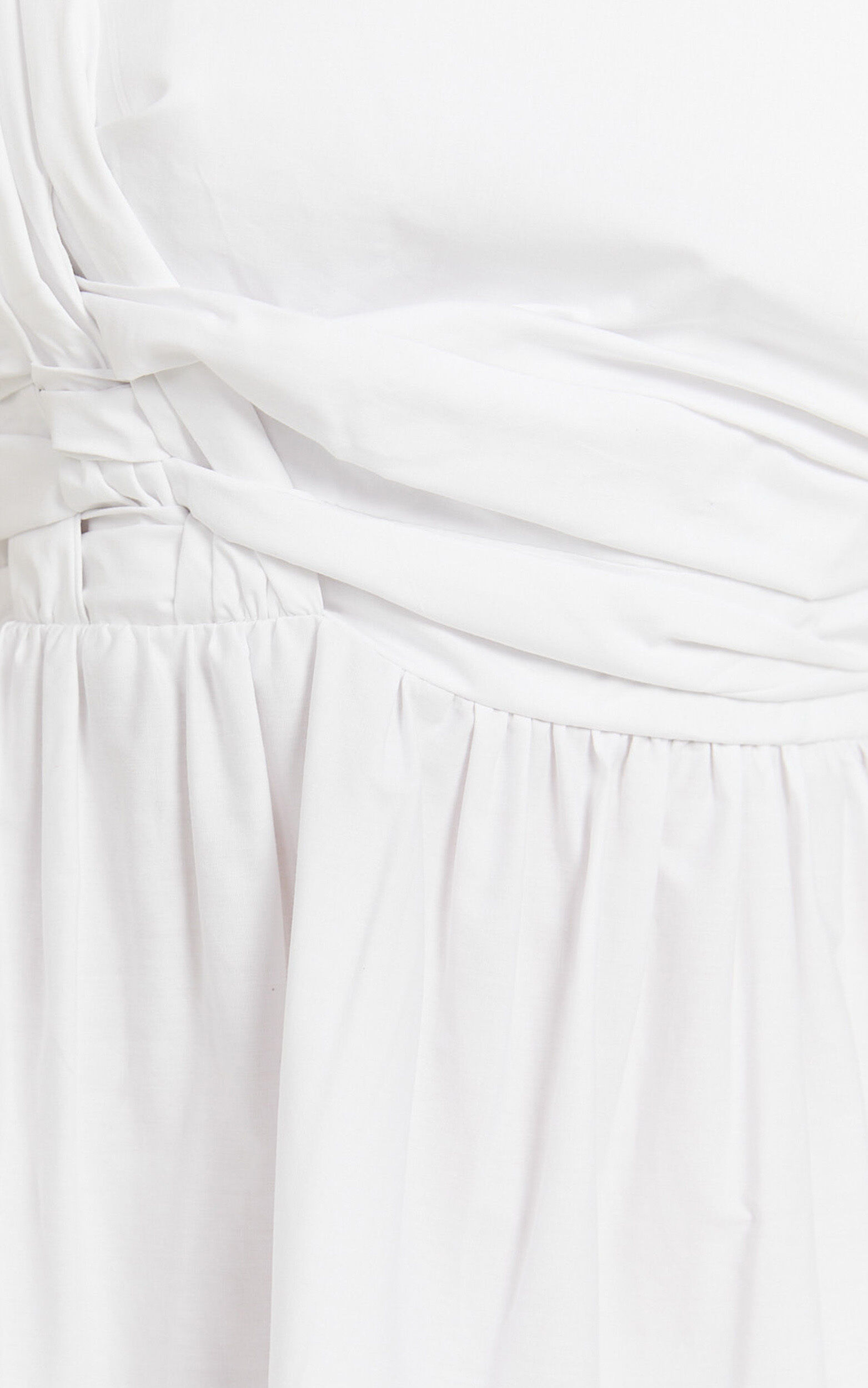 Stephanie Midi Dress - One Shoulder Tiered Midi Dress in White