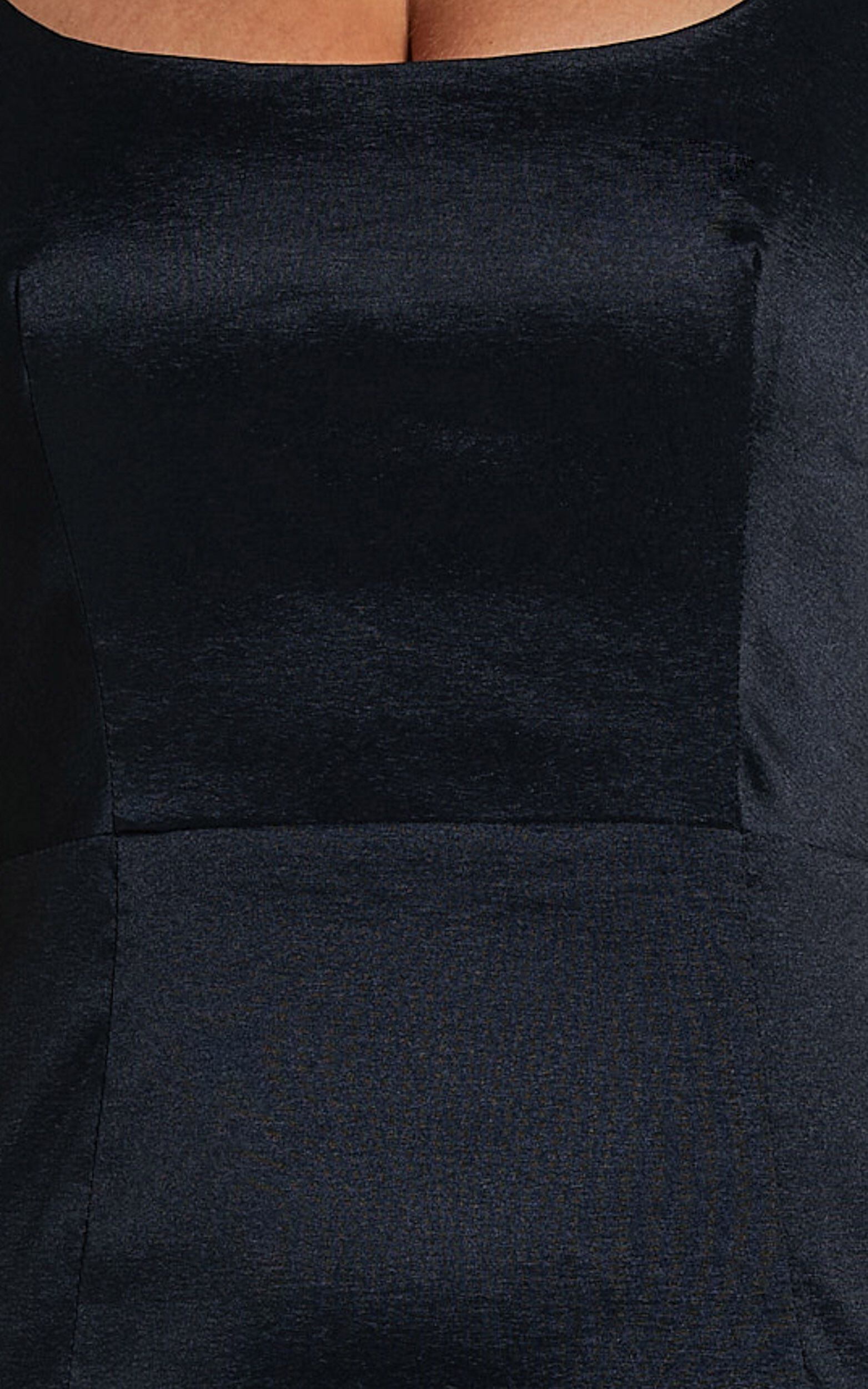 Datasha Mini Dress - Scoop Neck Sleeveless Rosette Detail Dress in Black