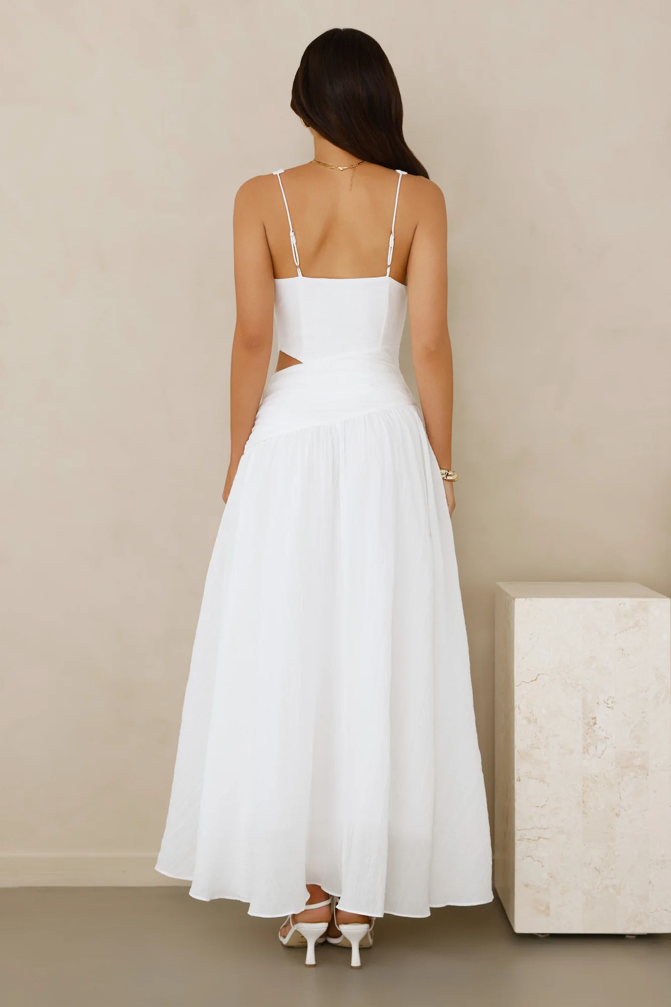 Saltwater Soul Strapless Midi Dress White